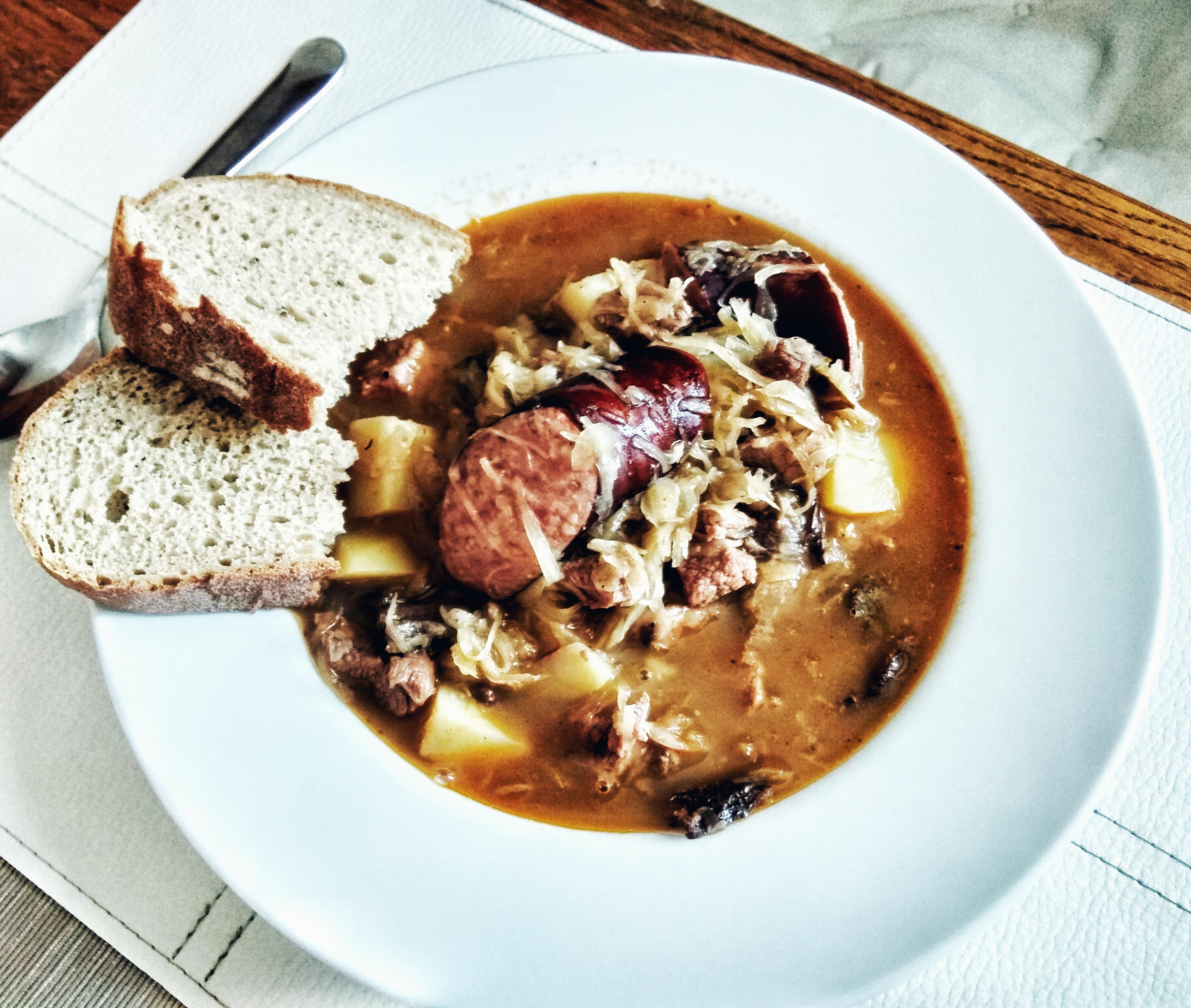 [homemade] Kapustnica (Slovak sauerkraut soup) r/food