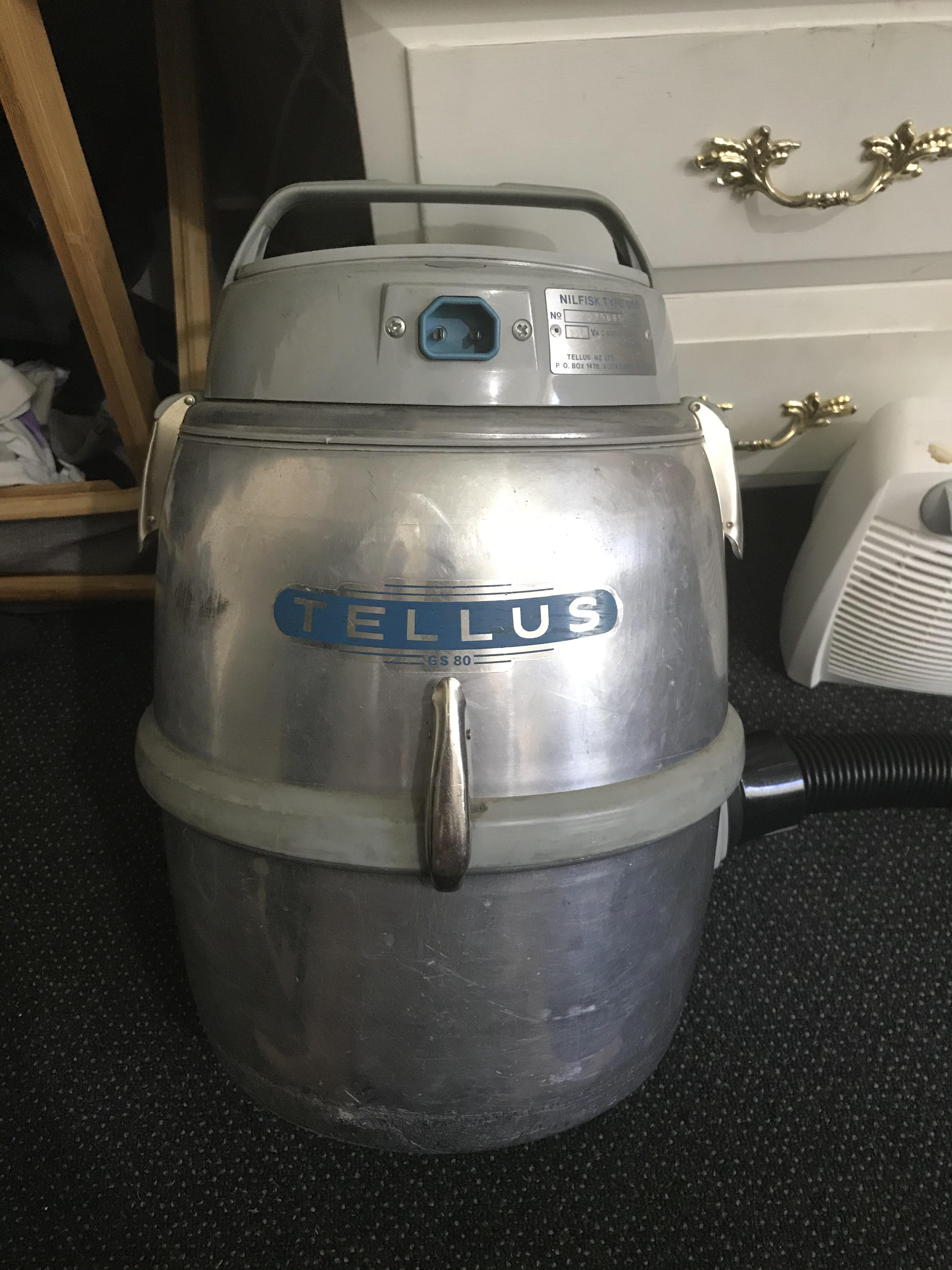 Tellus GS80 Nilfisk vacuum bought in the early 80s. Best vacuum I’ve