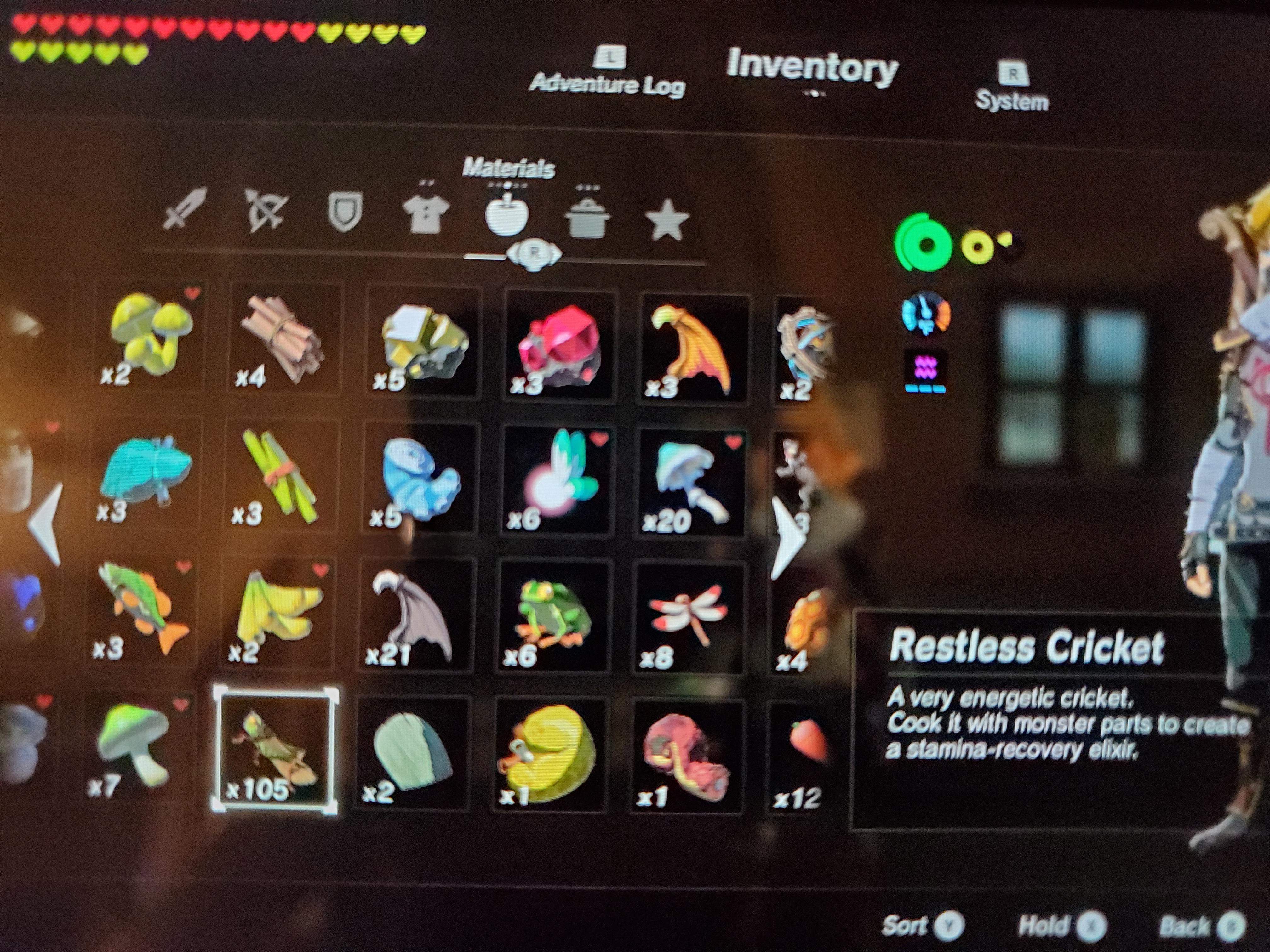 So, um I actually got 100 restless crickets and I get nothing. I'm actually very dissapointed