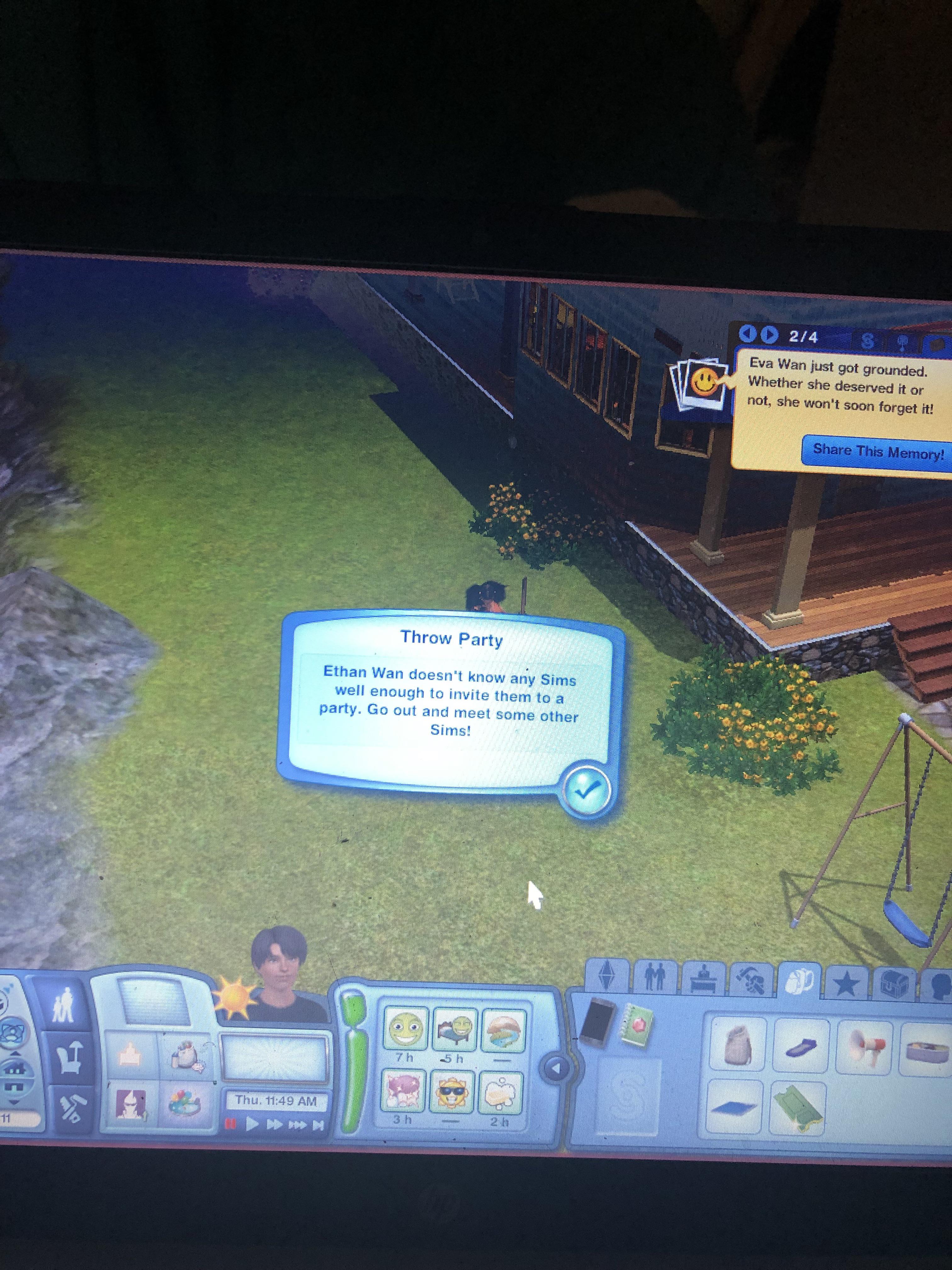 I can’t throw a party even though I have a lot of friends. I started a