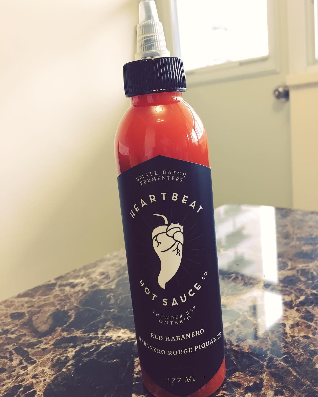 Picked up Heartbeat Hot Sauce's Red Habanero at a supermarket. Can't