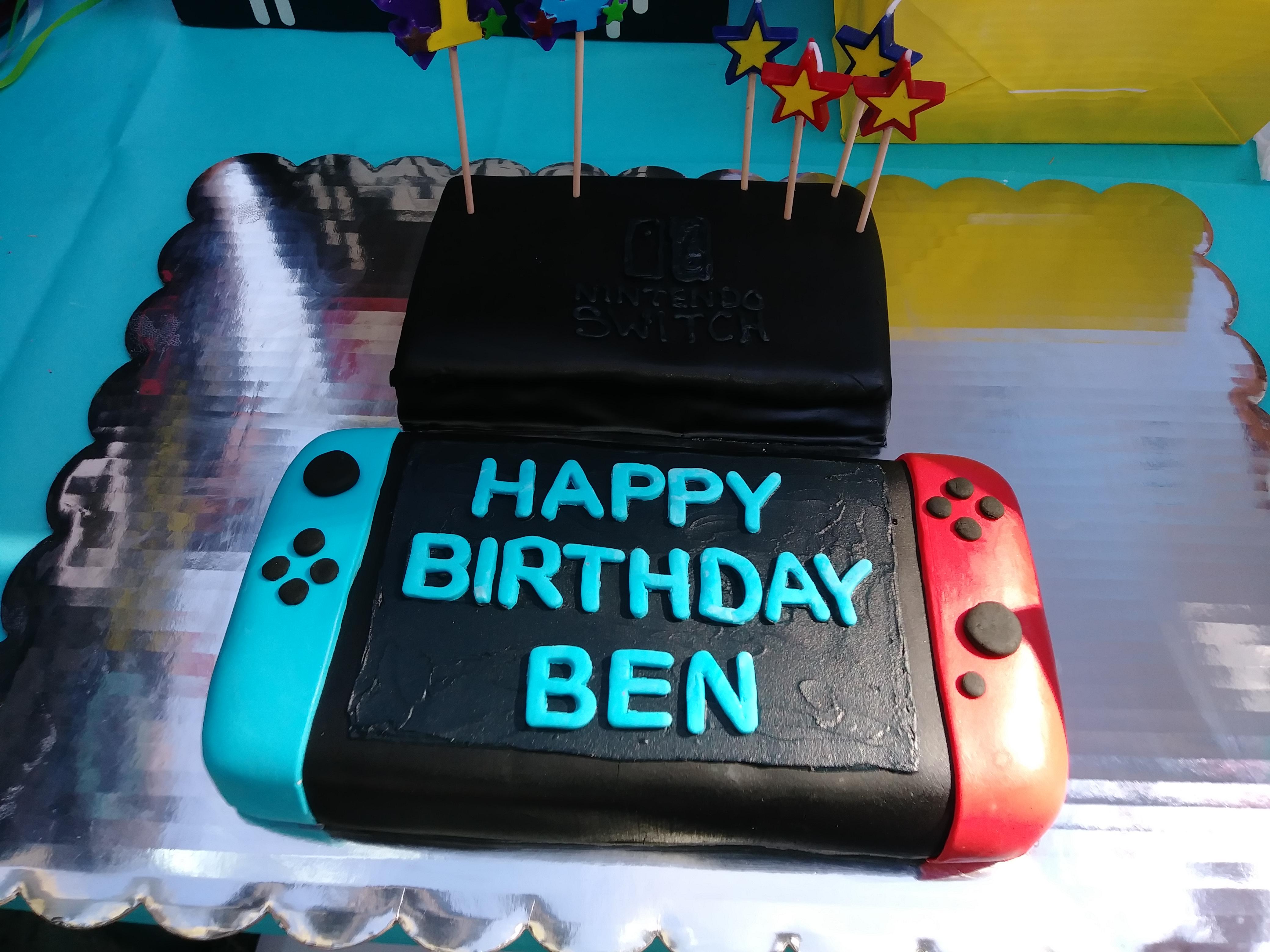 My little brother's Switch birthday cake. r/NintendoSwitch