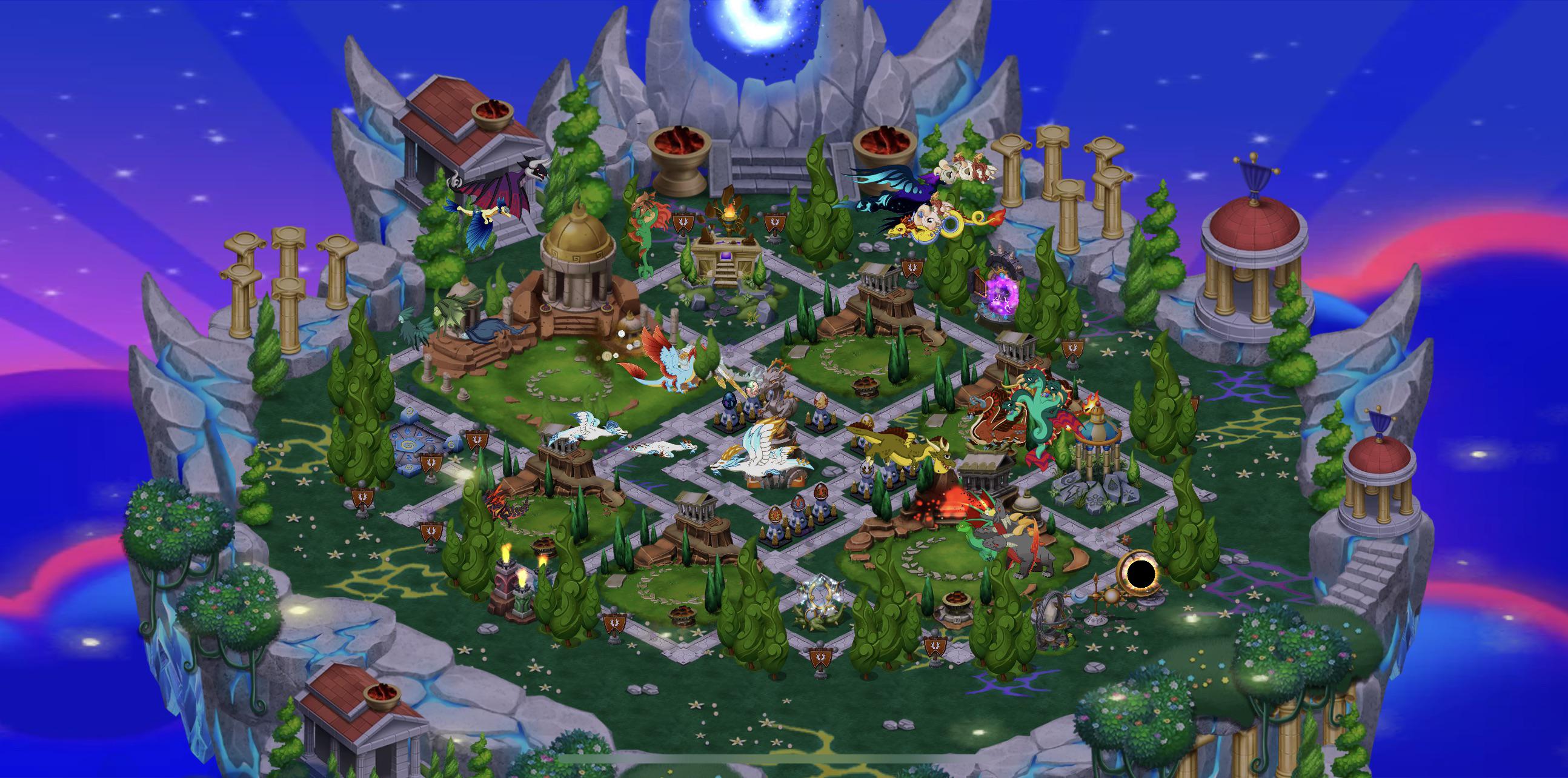 My lost island of Olympus (replacing giant habitat with the reward habitat later ) r/dragonvale