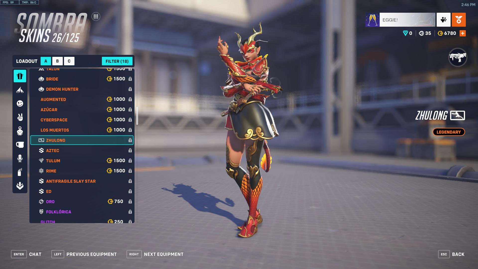 Zhulong sombra added to hero gallery r/SombraMains