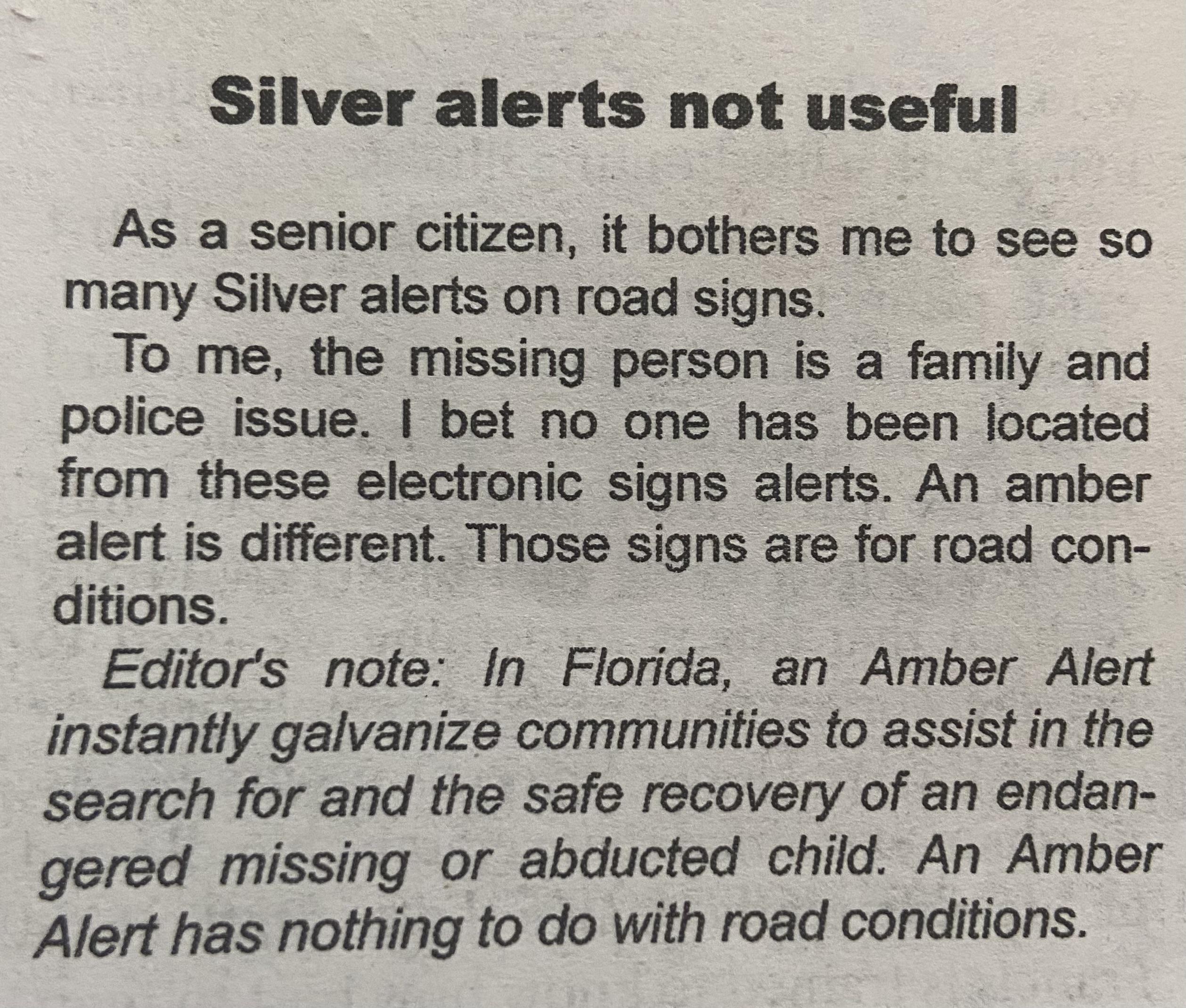 Amber alerts are for road conditions r/confidentlyincorrect