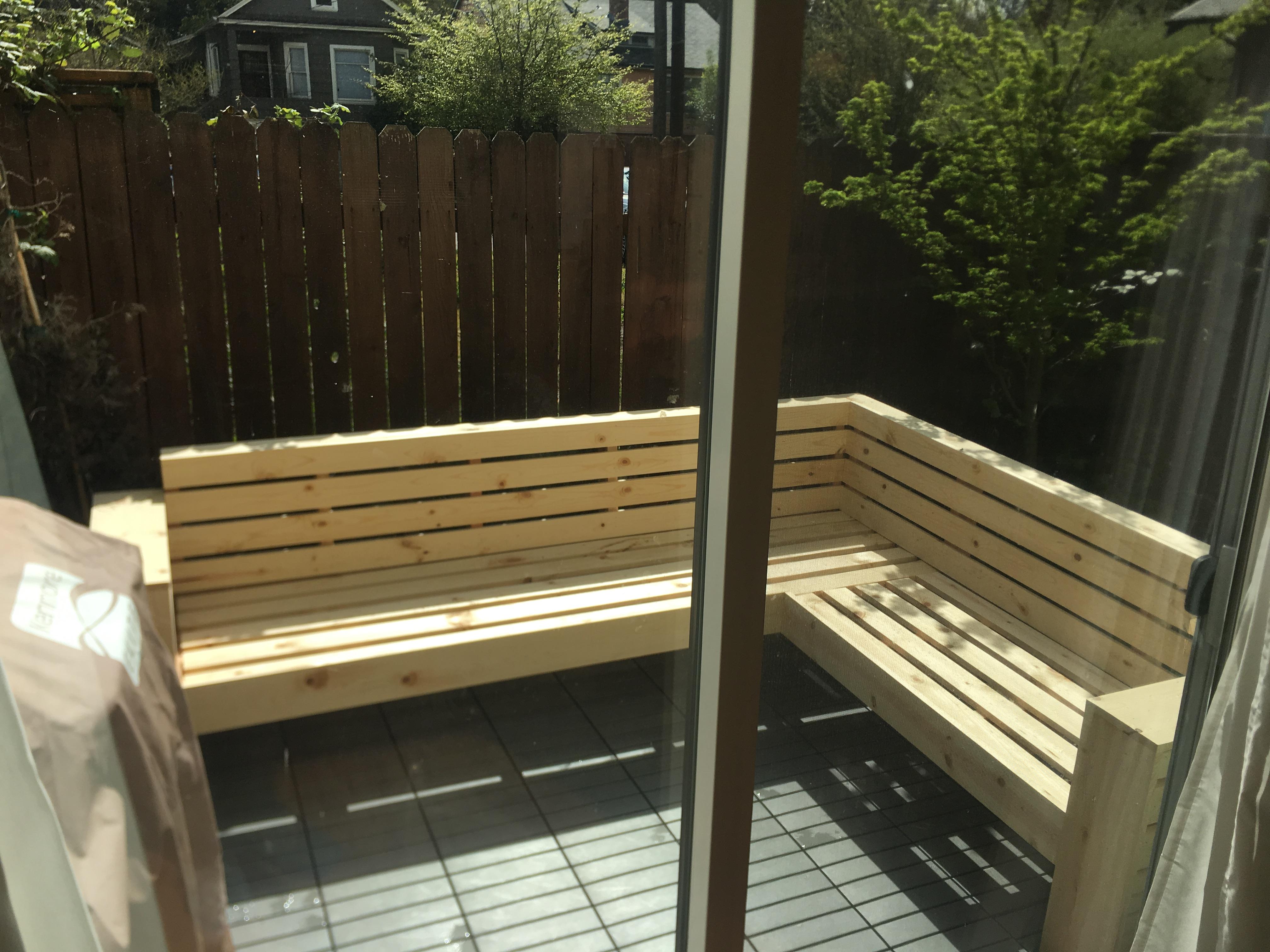 Built a new couch for my patio (shown without cushions) r/woodworking