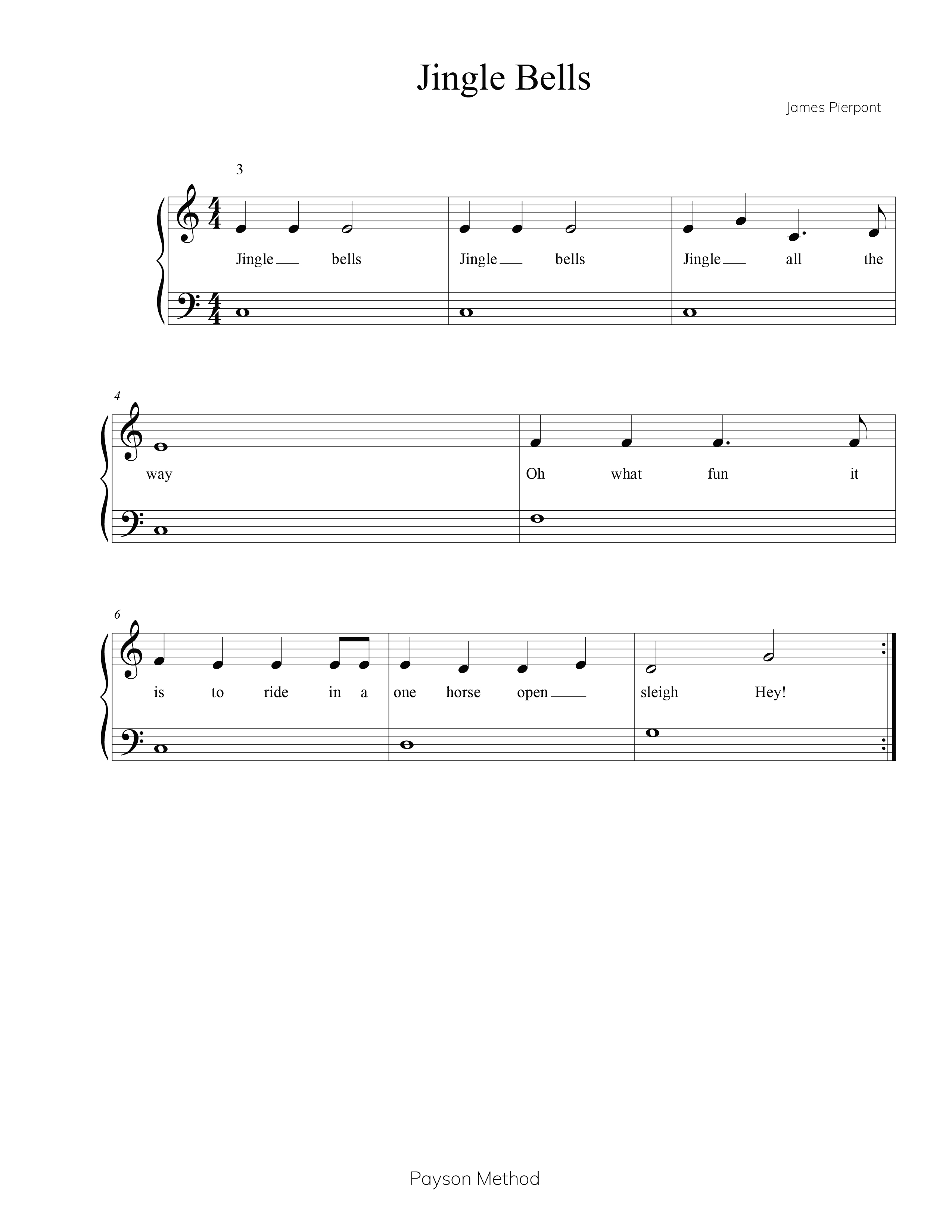 Jingle Bells (Easy Arrangement) r/pianolearning