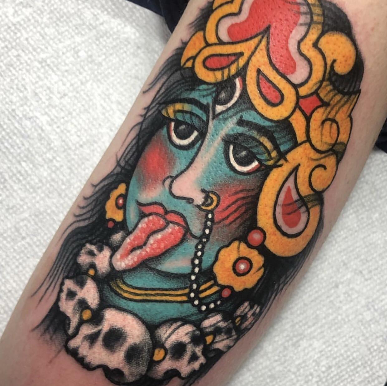 Custom Kali Ma tattoo by Ryan from Lucky Soul Tattoo in