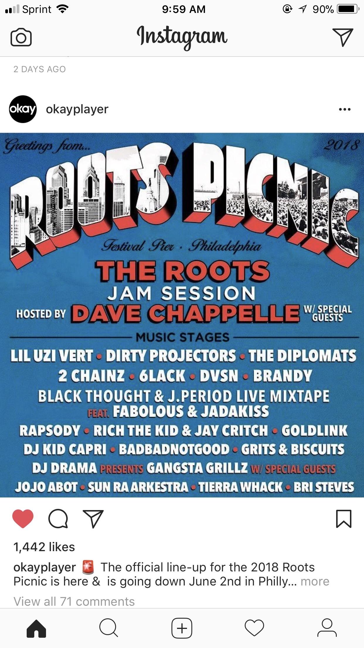 This lineup for the Roots Picnic in Philadelphia is ridiculous