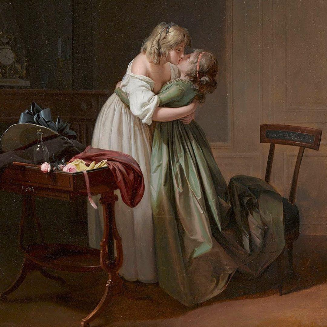 Two Young Women Kissing by LouisLéopold Boilly, 1794 r/ImaginaryLesbians
