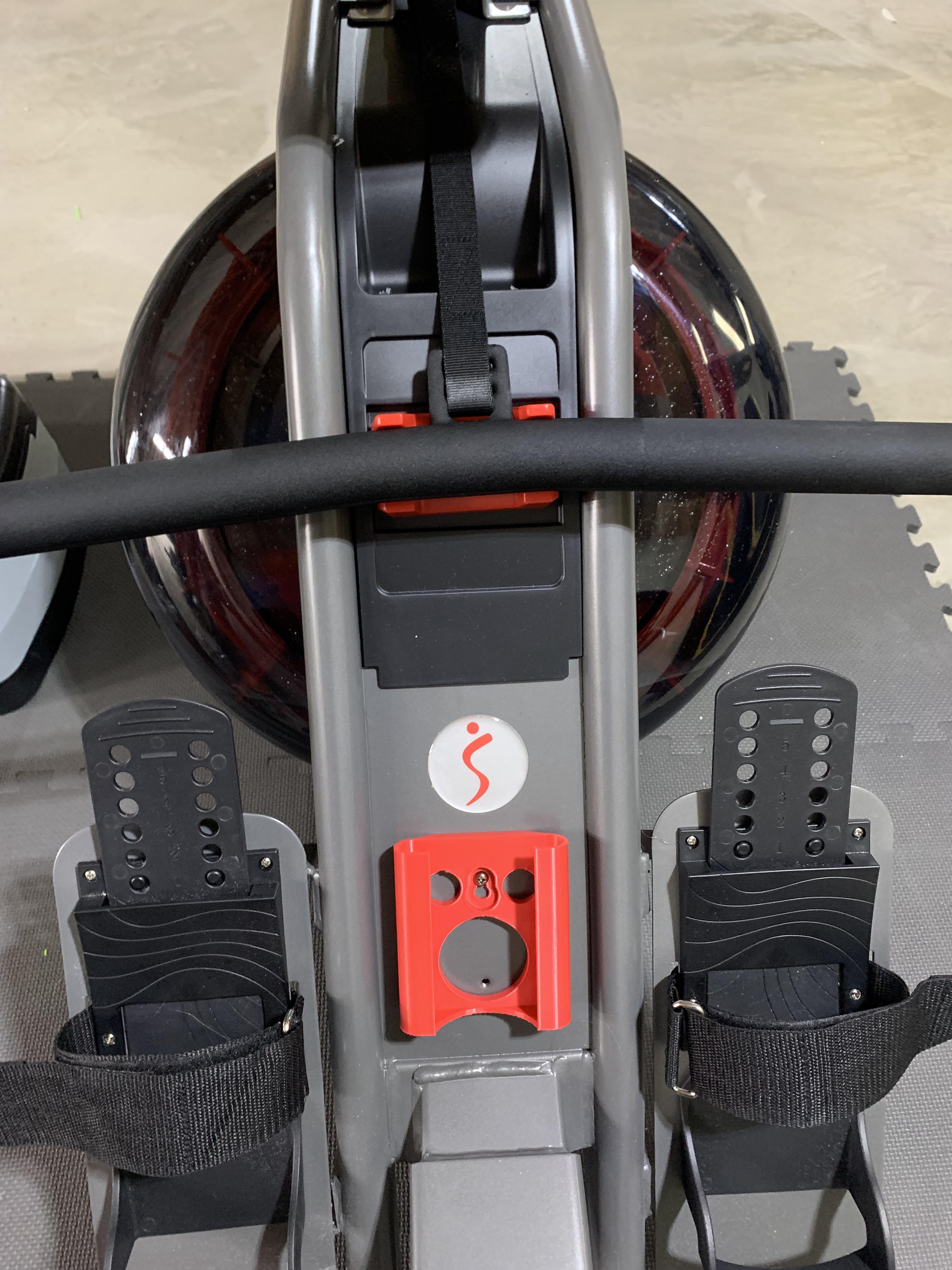 Cell phone holder for rowing machine to display heart rate the tablet