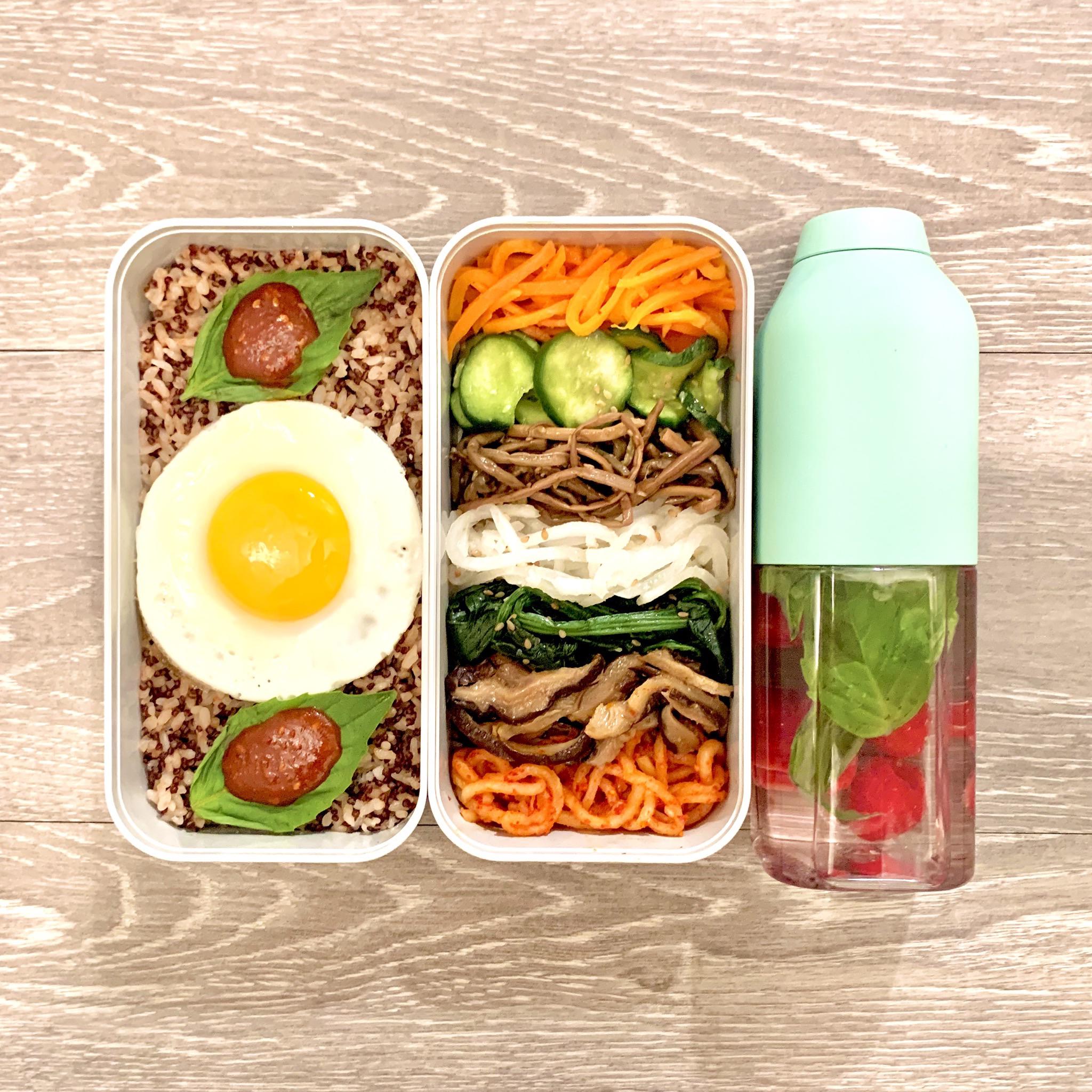 My Meatless Monday lunch vegetarian version of the Korean Bibimbap