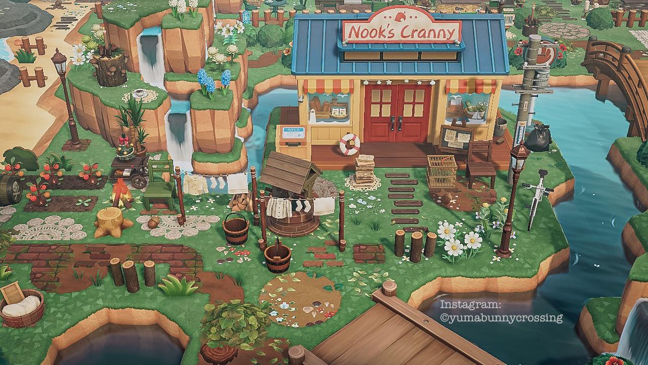Here’s my nook’s cranny by the beach and the waterfall! r/AnimalCrossing