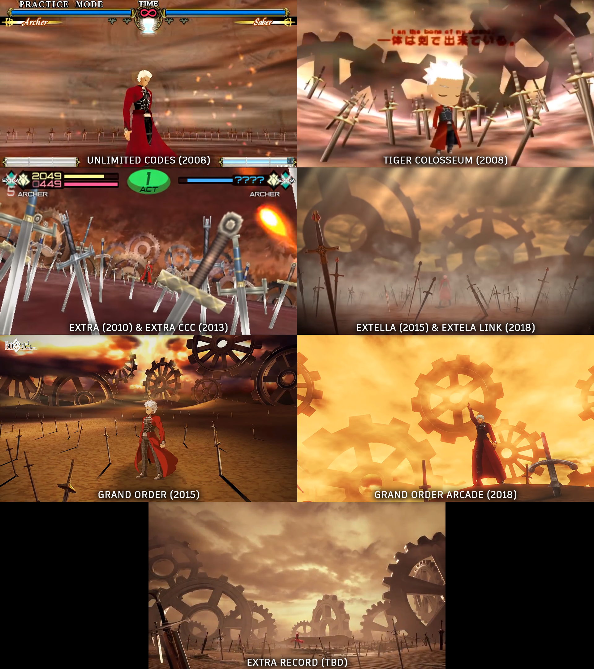 UBW Reality Marble appearances in Fate/action games (Updated) grandorder