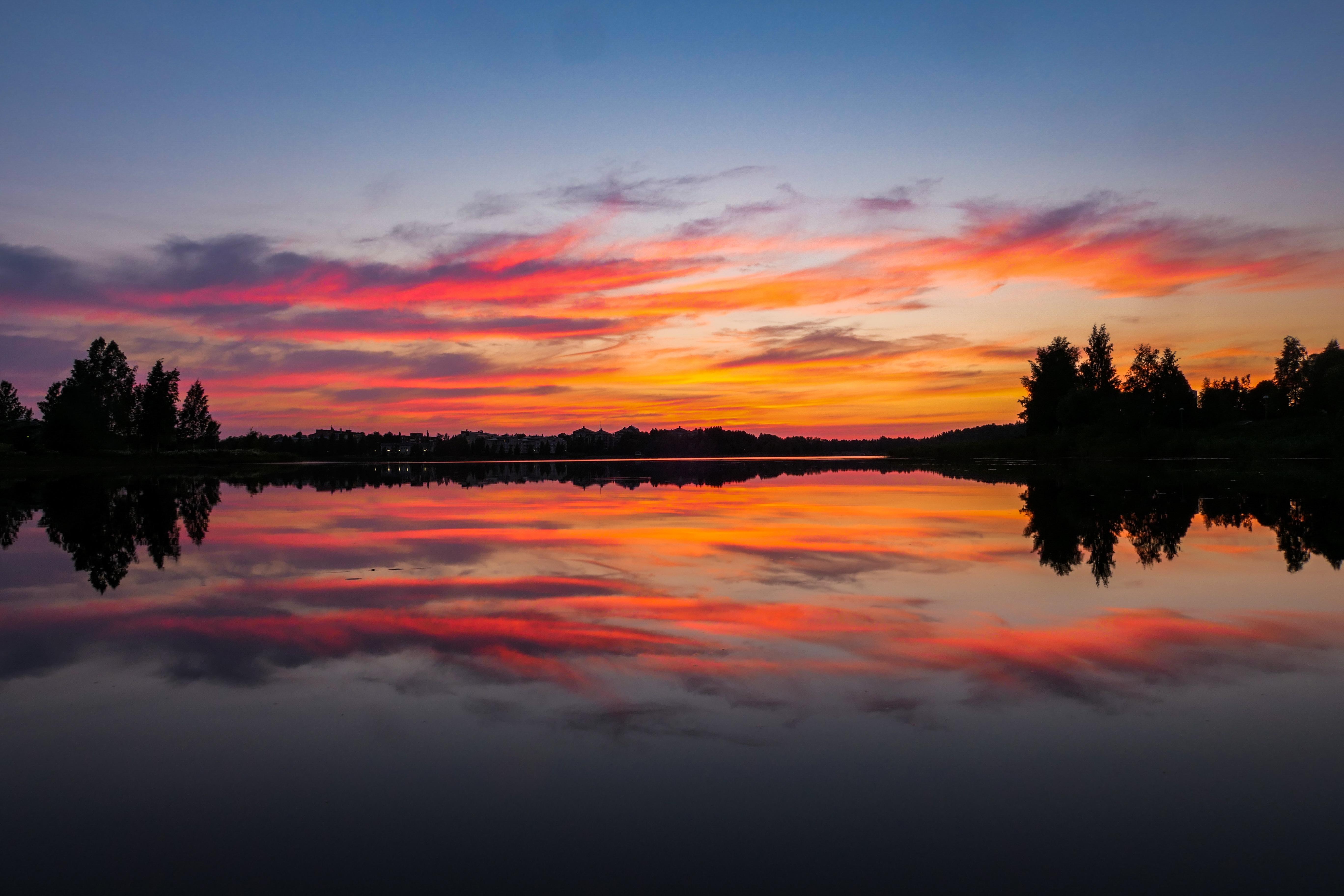 By the lake, Northern Sweden [OC][5472x3648] r/sunset
