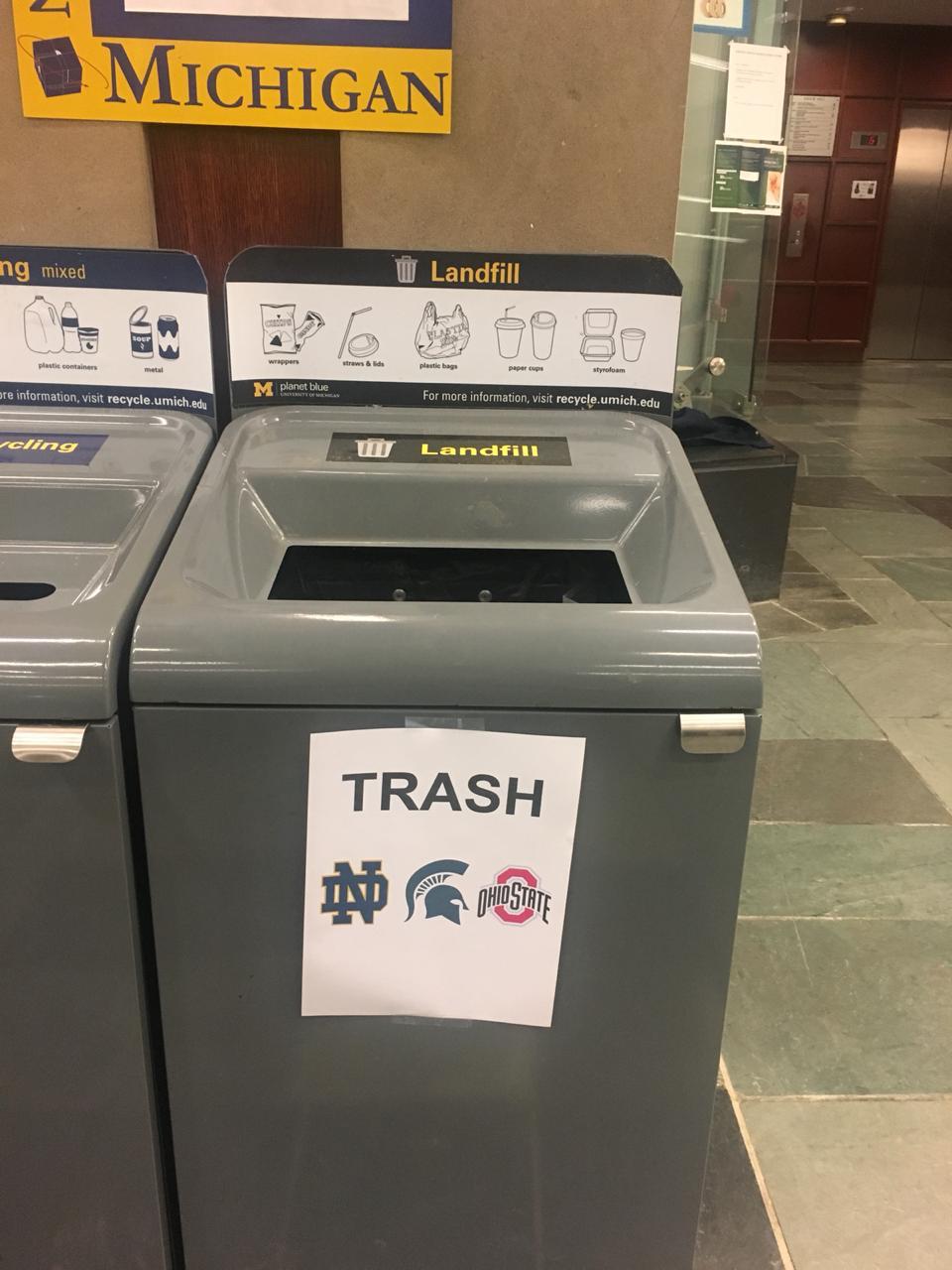 Found this interesting trash can r/MichiganWolverines
