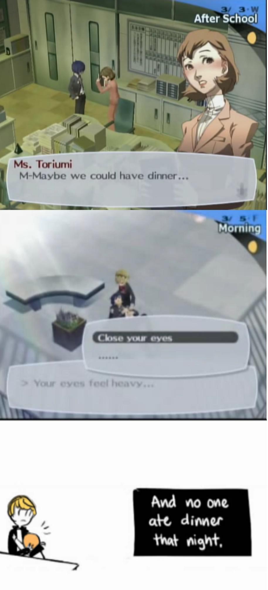 No one can eat dinner in this series PERSoNA