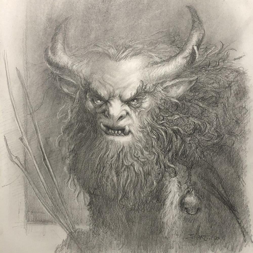 Krampus sketch r/ImaginaryMonsters