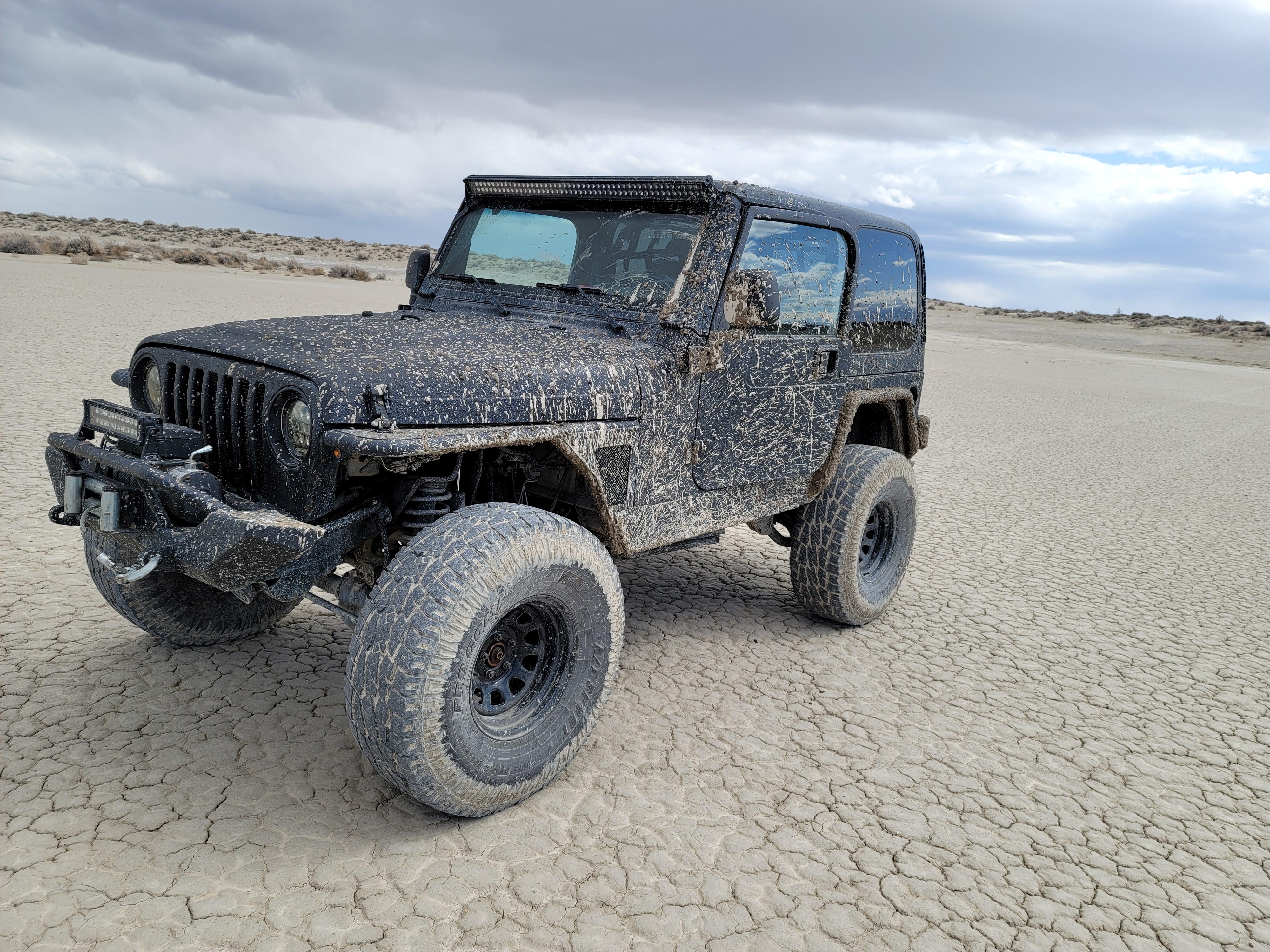 2001 Jeep TJ Wrangler in the Nevada desert just off of US 95. Ended up