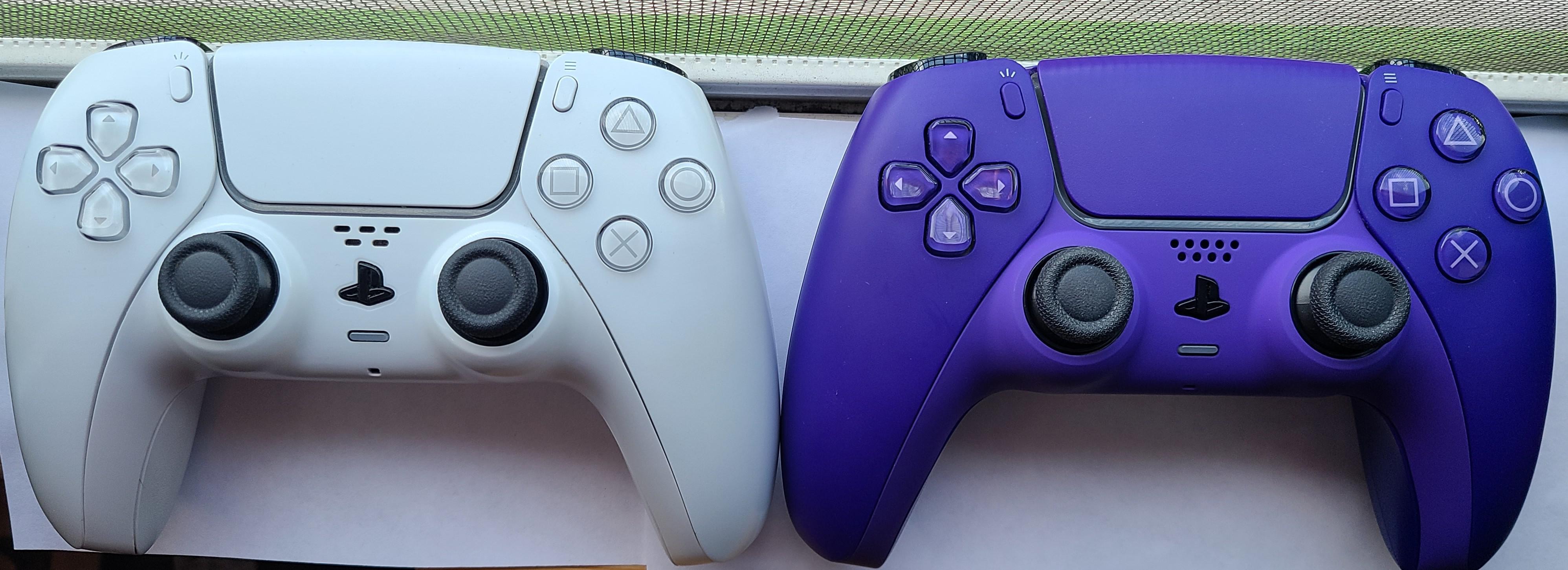Faceplate swapped all white/all purple dualsense controllers r