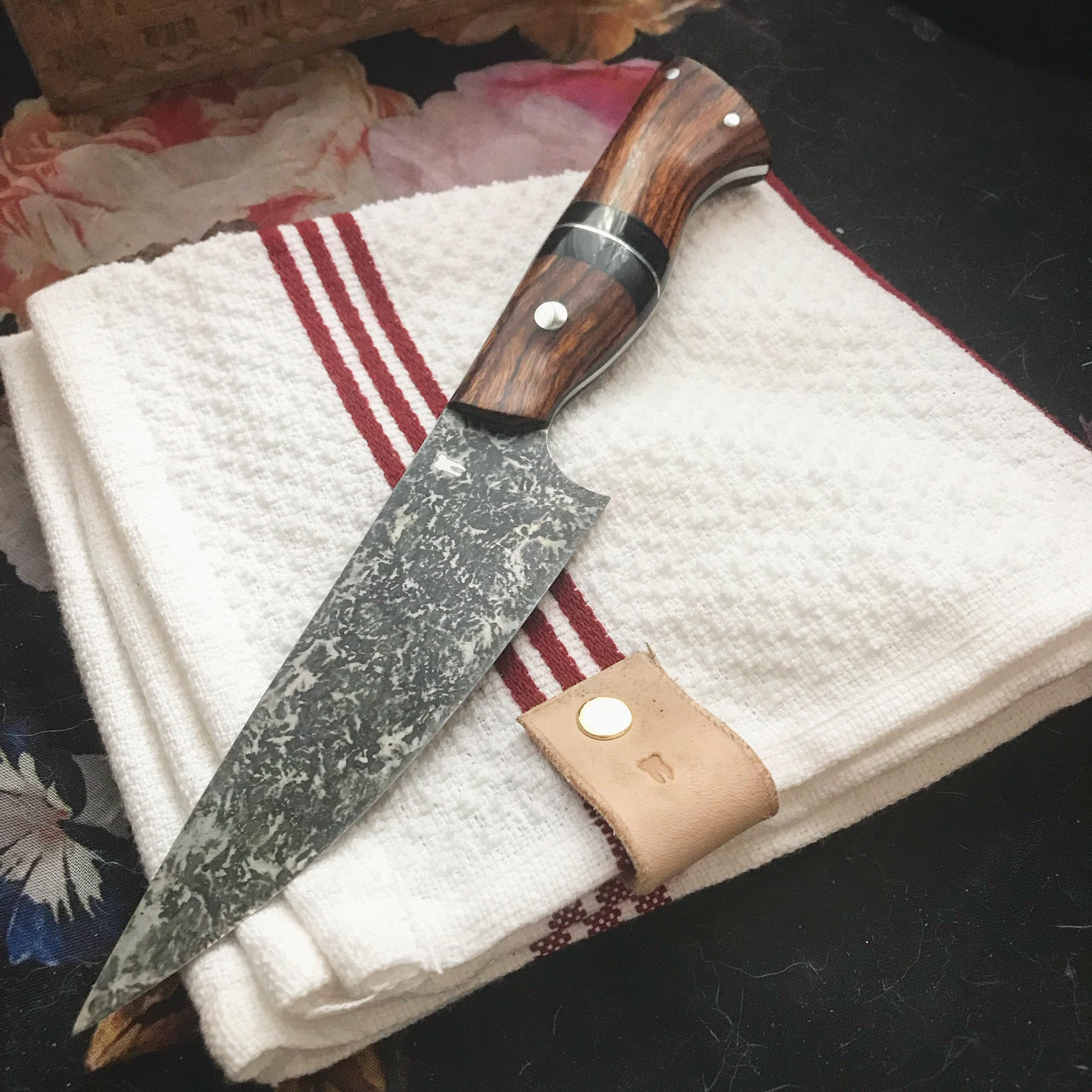 5” Petty knife 01 w/mustard patina! r/chefknives