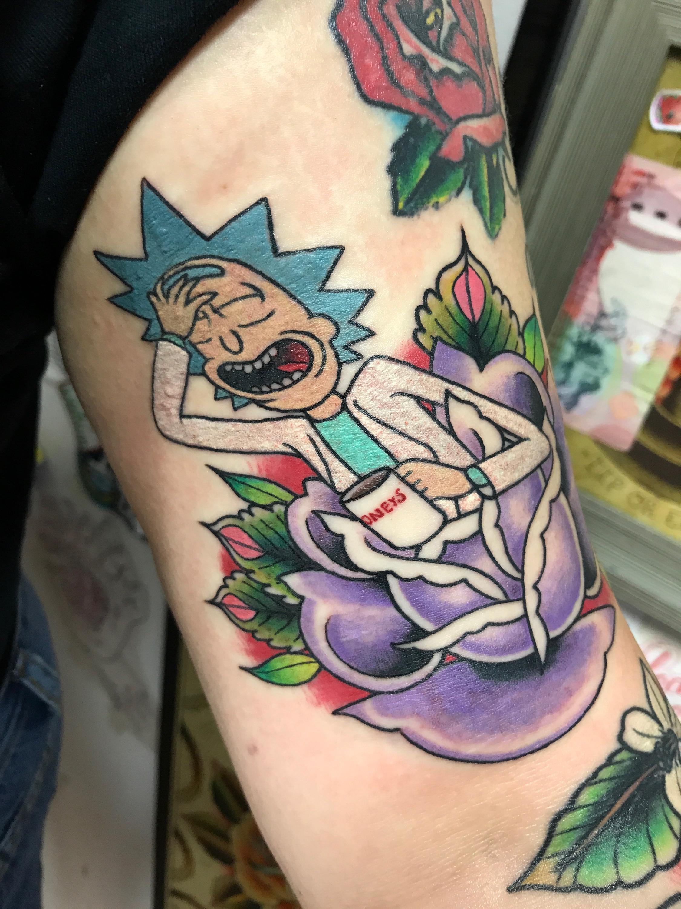 Freshly done Rick by David Wood at Acme Tattoo in