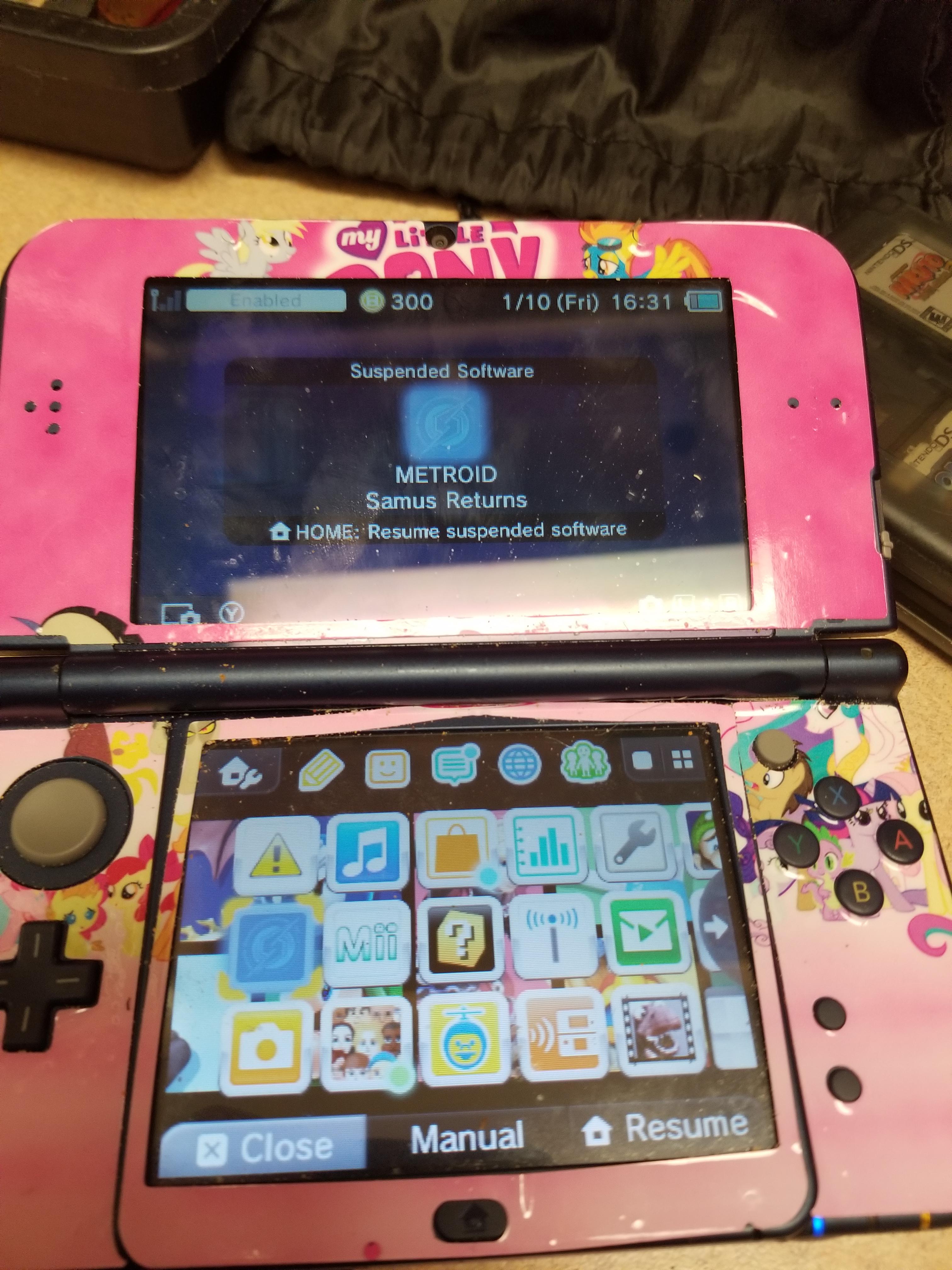 My New 3ds Xl skin front side r/mylittlepony