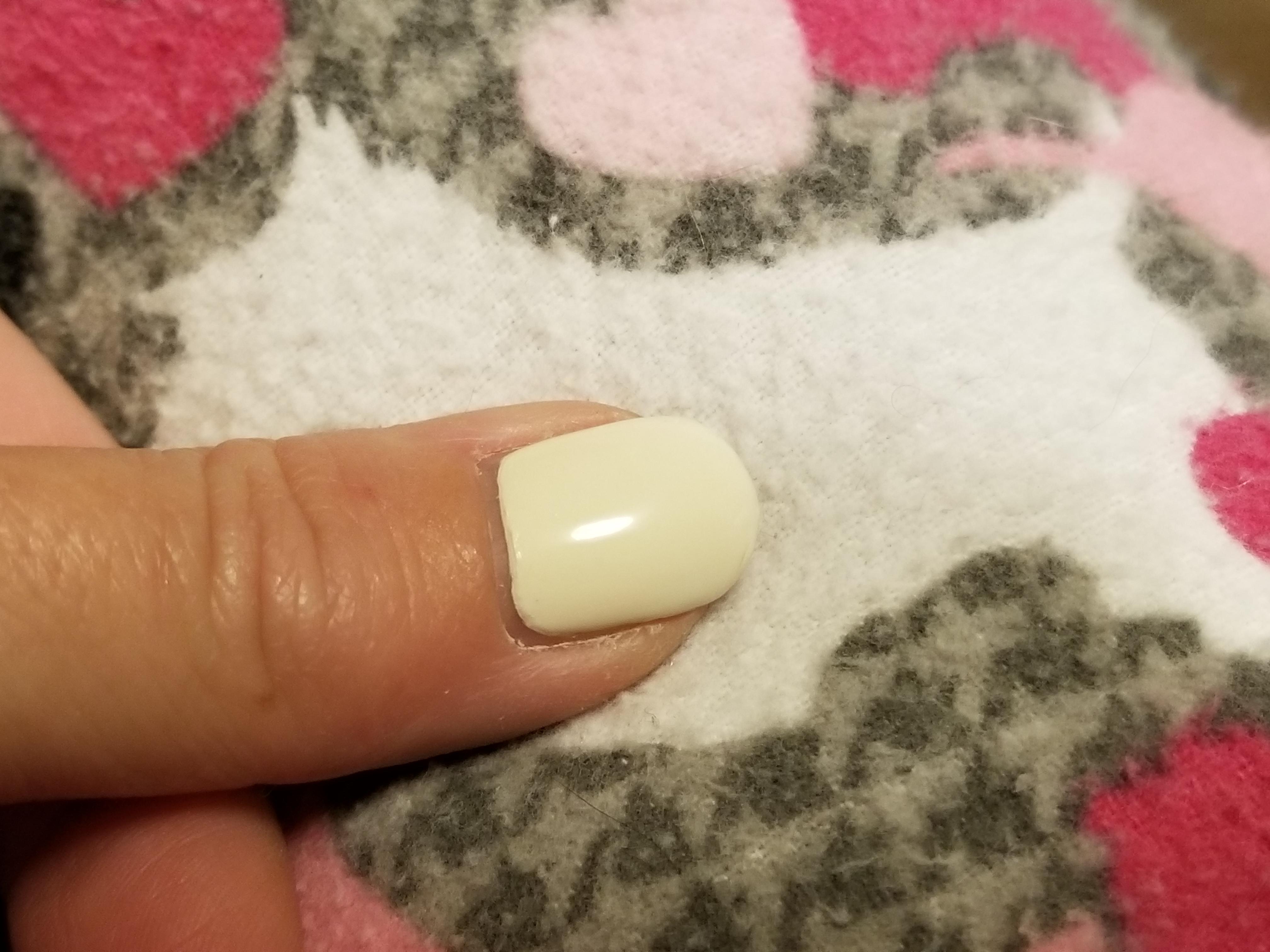 Question [polish] my white nail polish turned yellow immediately after