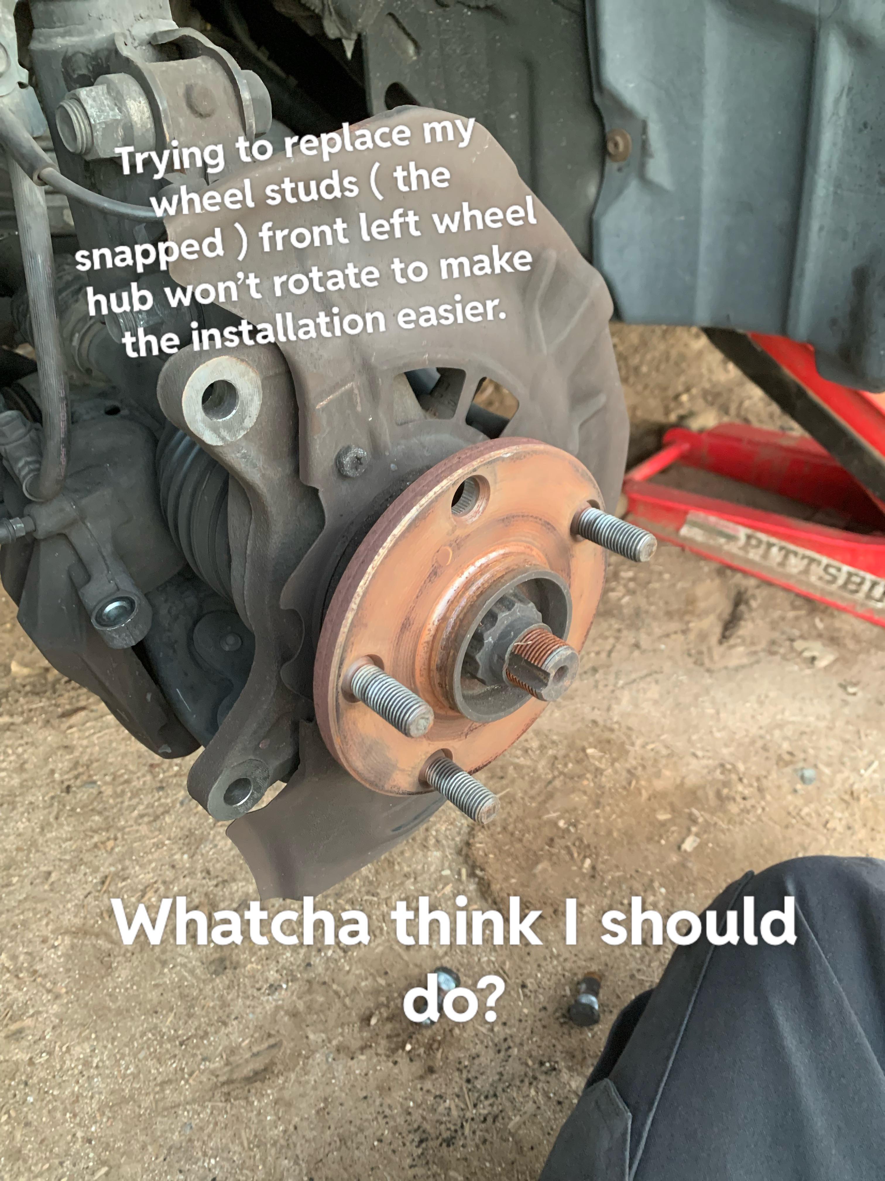 Wheel stud replacement : r/MechanicAdvice
