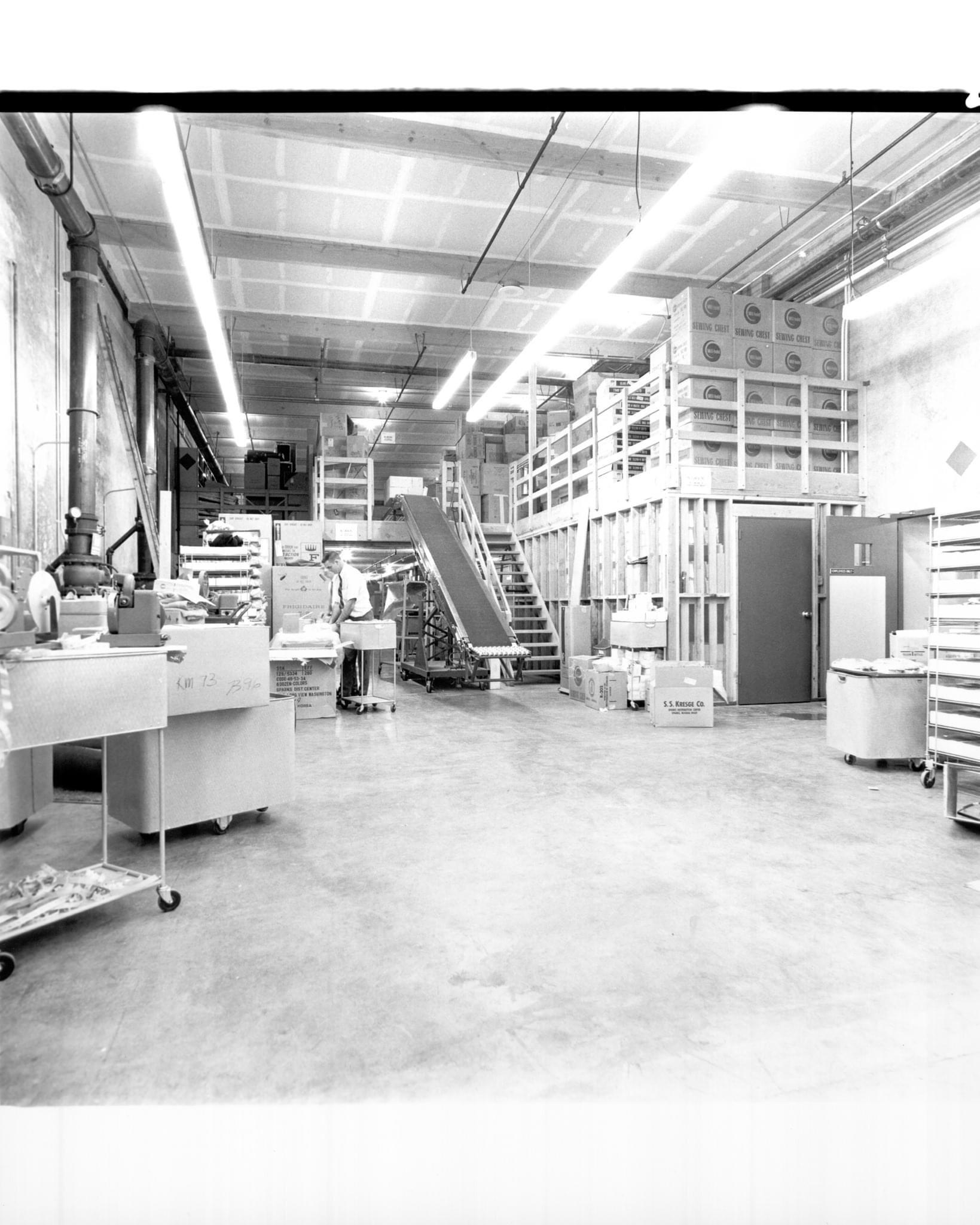 Stockroom at a California Kmart, 1970 (3775 Cleveland Ave., Santa Rosa