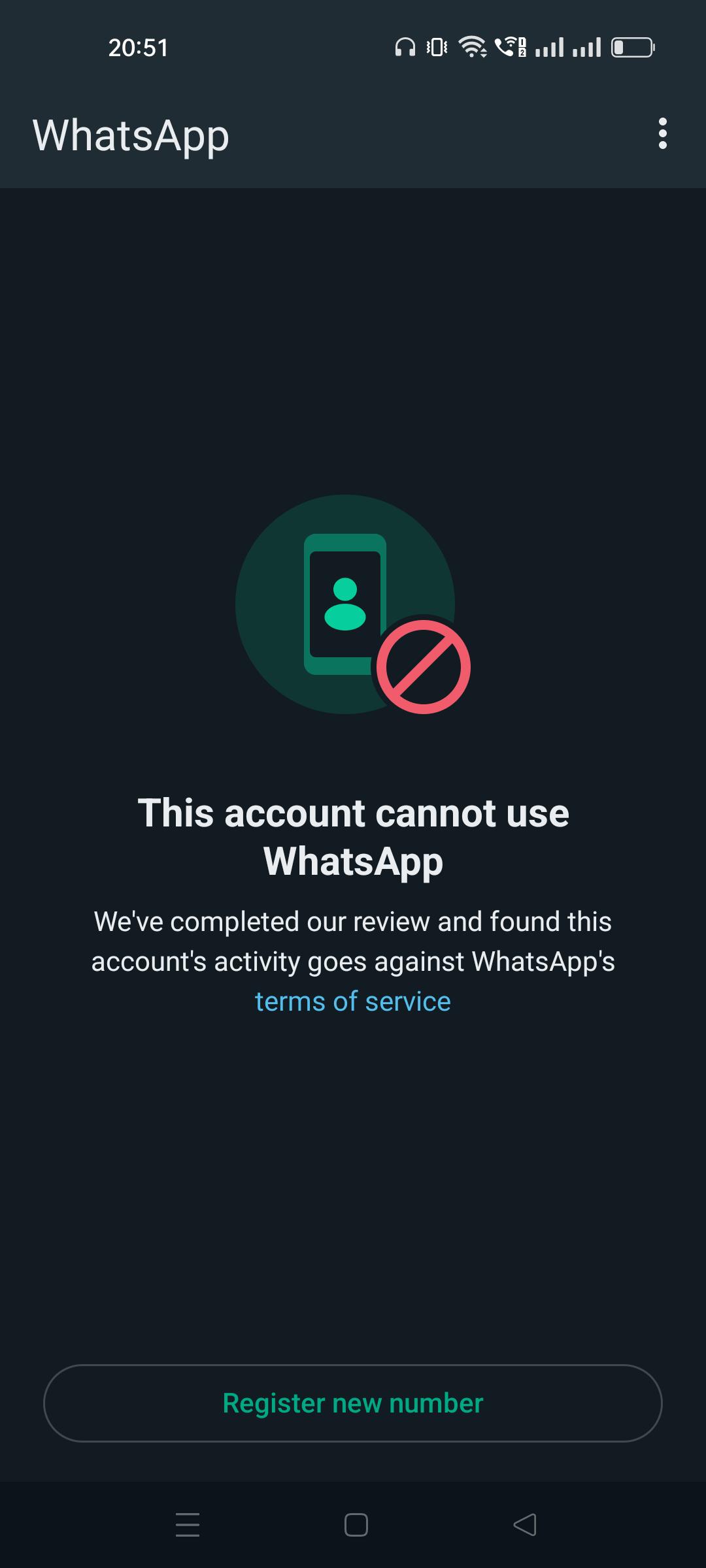 My account got banned for no reason.. r/whatsapp
