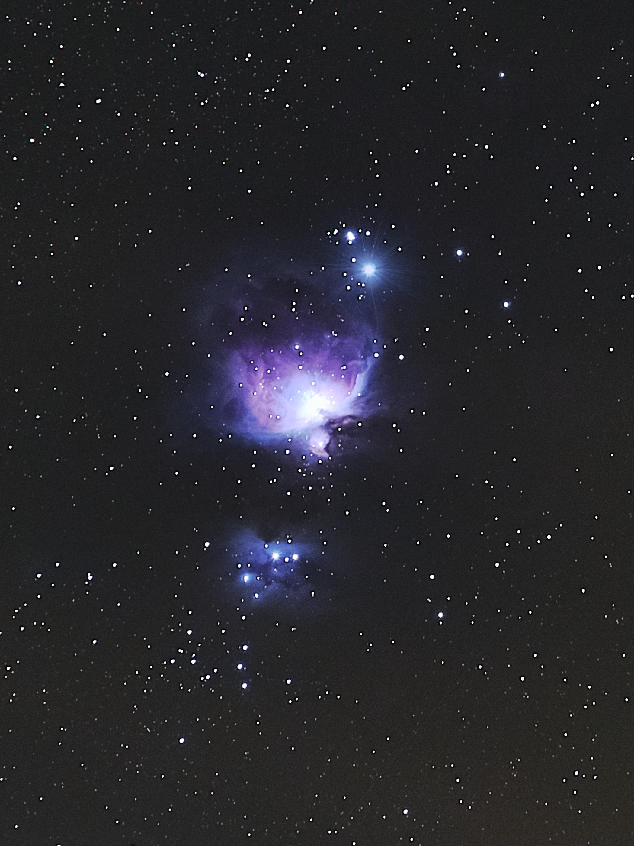Orion is high in the north sky at this time of year with a telescope