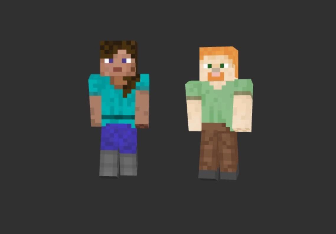 Made Stephanie and Alexander as java skins Minecraft