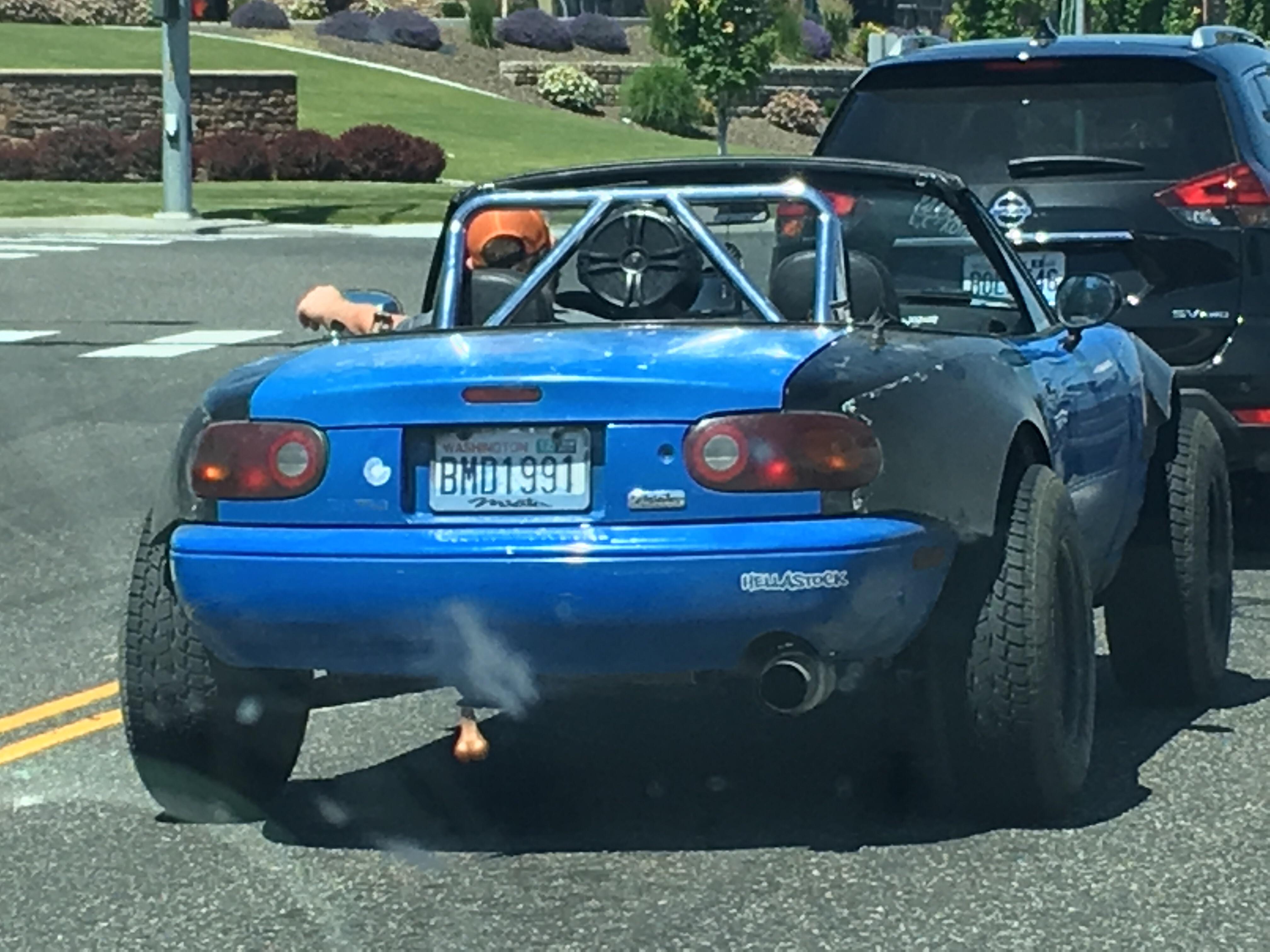 The truck nuts almost got this one put into r/shitty_car_mods... But