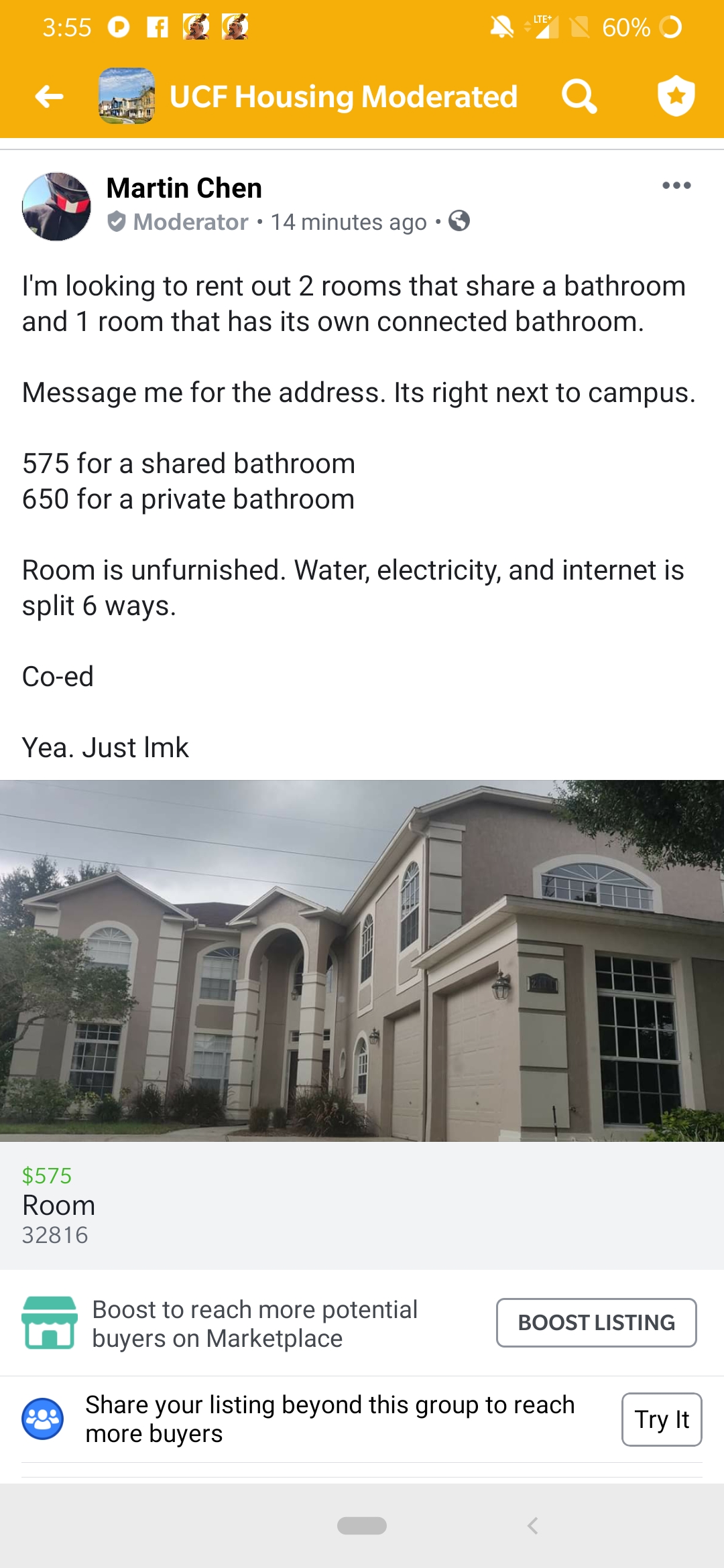 Room for rent r/ucf