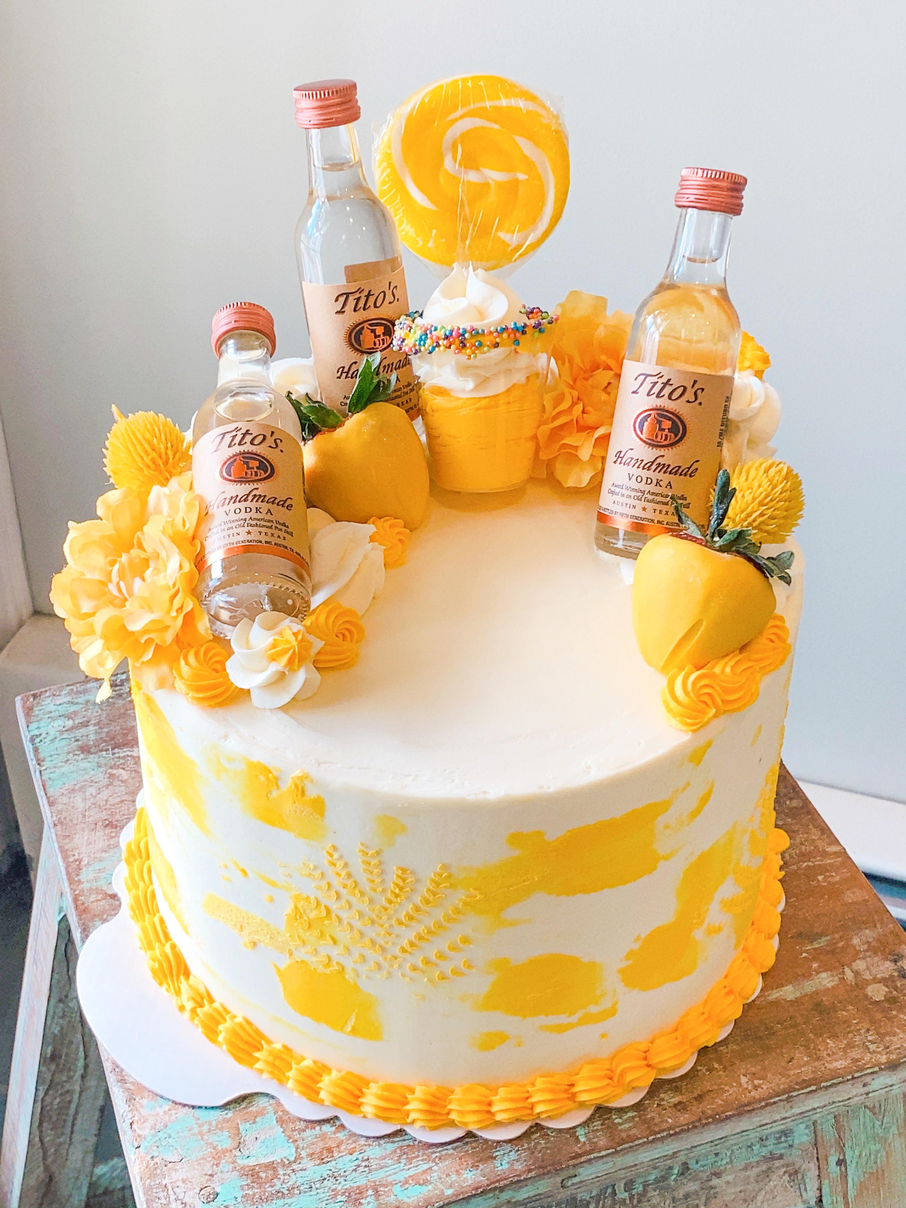 Vodka Birthday Cake [homemade] r/Magic_Wand