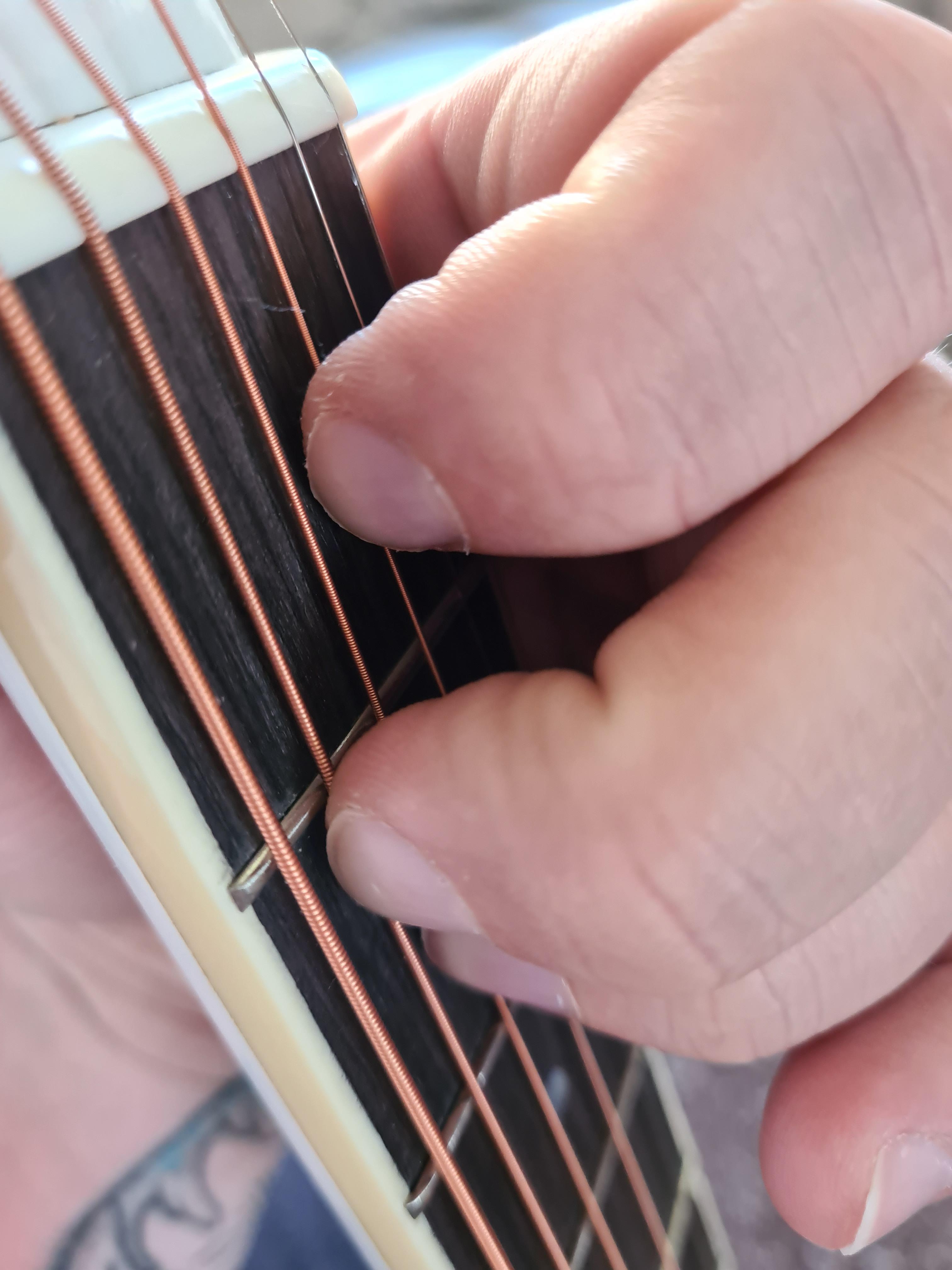 Struggling with fat fingers. I keep hitting 2 strings despite trying to