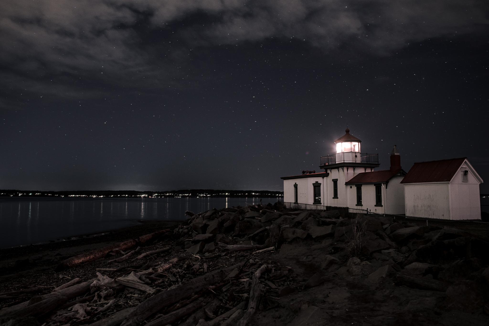 According to lightpollutionmap, Discovery Park is the darkest place in