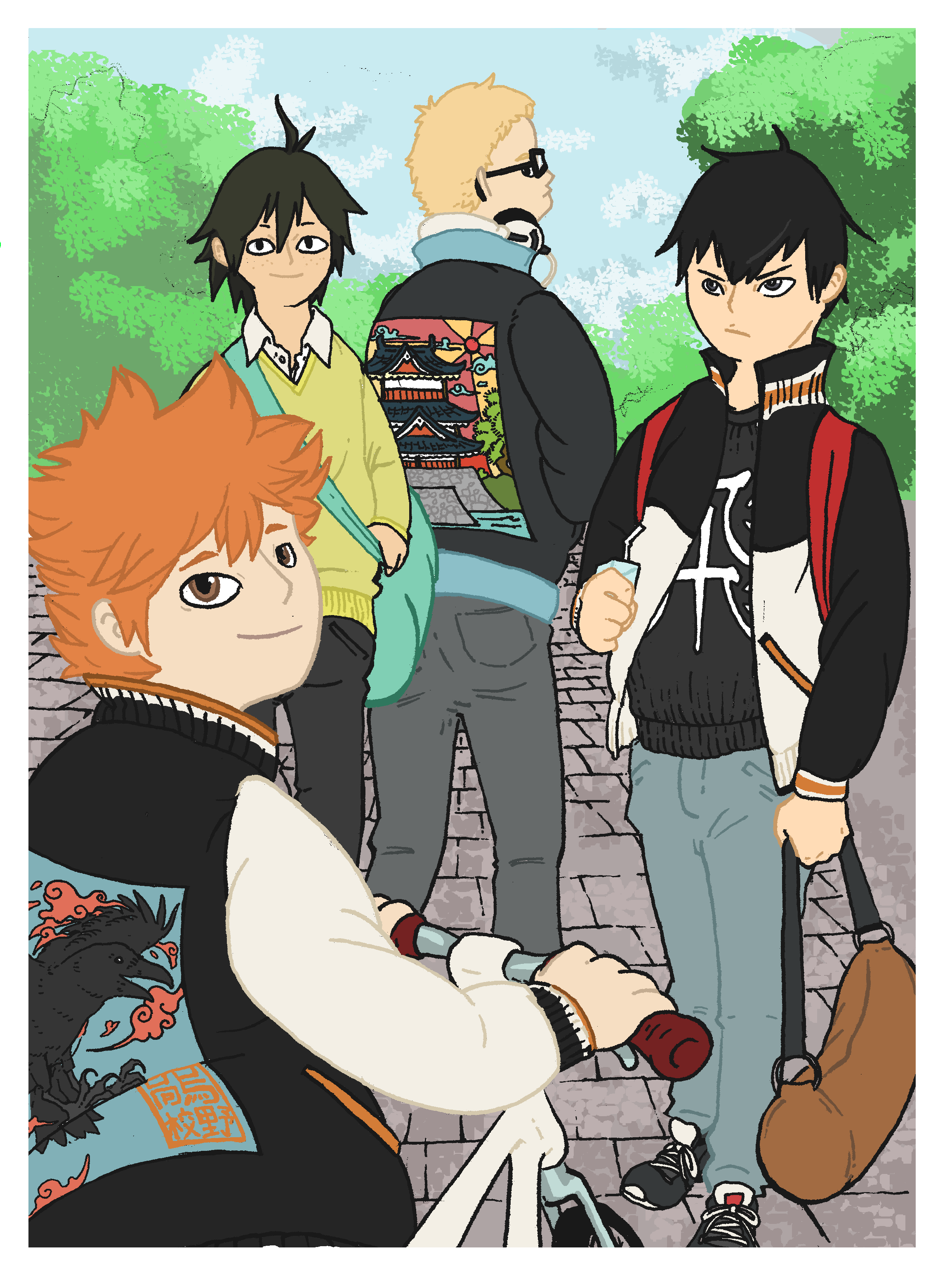 So i did this Haikyuu fanart while practicing my digital painting