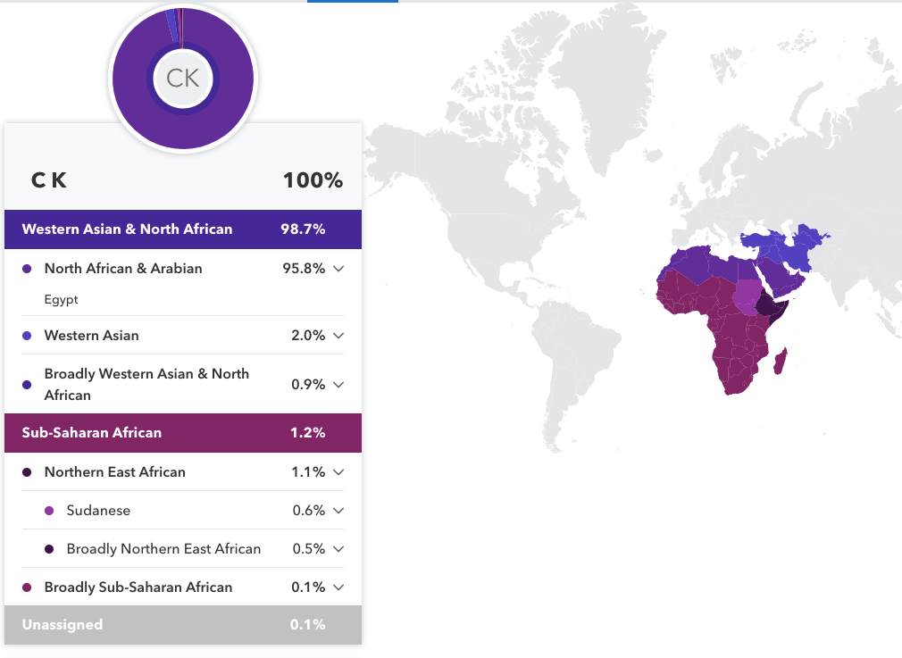 My 23andme dna results (coptic) r/Egypt