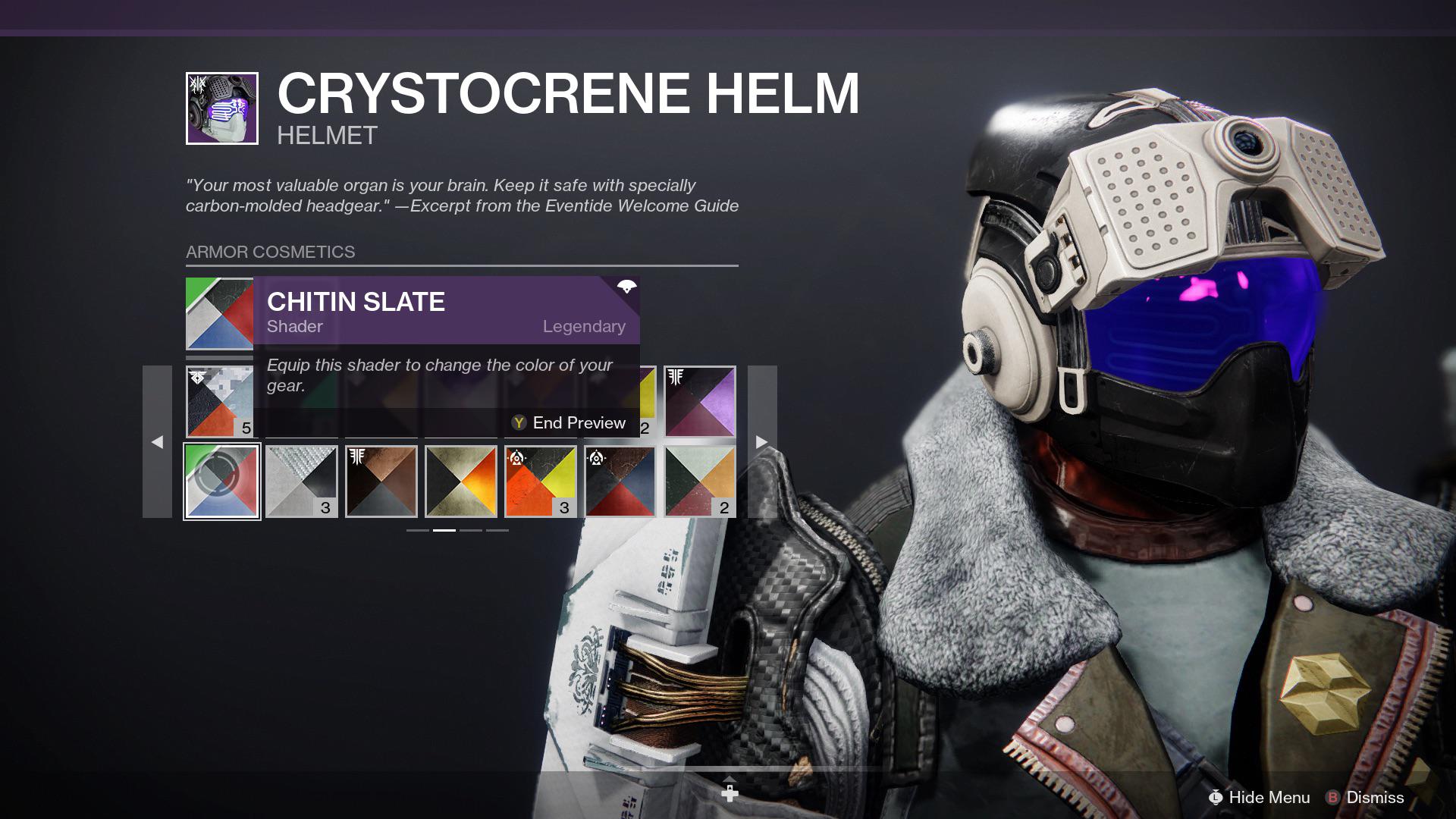 Crystocrene helmet