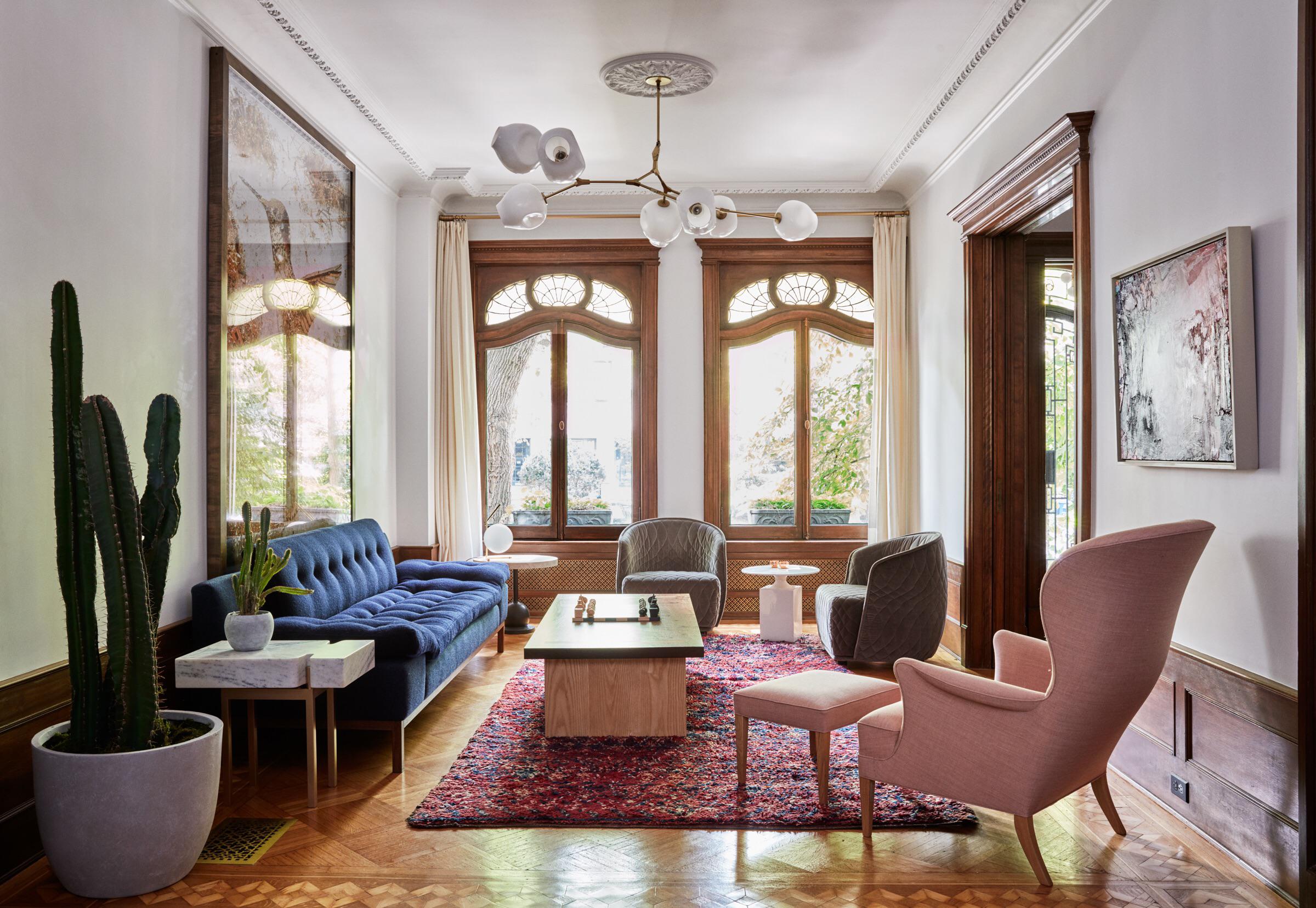 Living Area. 1901 Park Slope House in Brooklyn, New York. Designed by