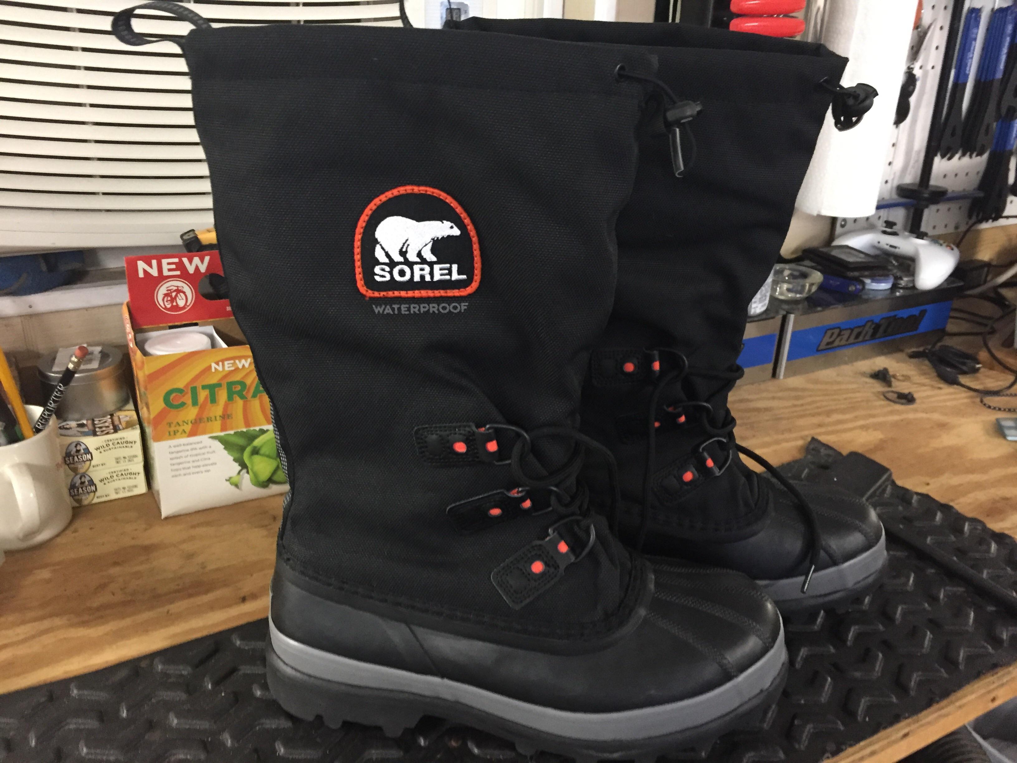 My new Sorel Bear XT boots for riding the Salsa Mukluk in subzero temps. Probably overkill, but