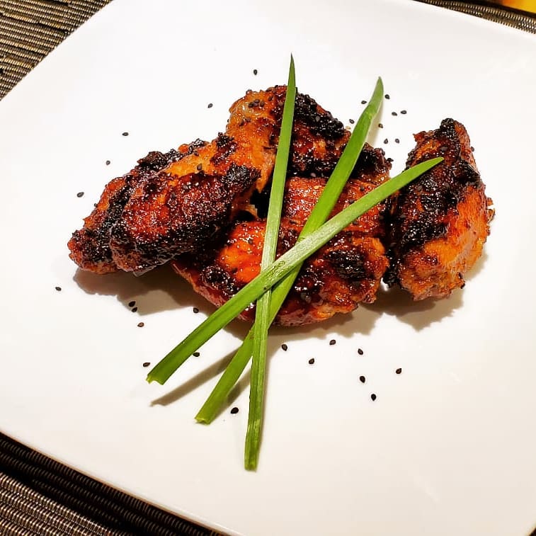 My Special Worchestershired barbecue sauce wings with two other of my