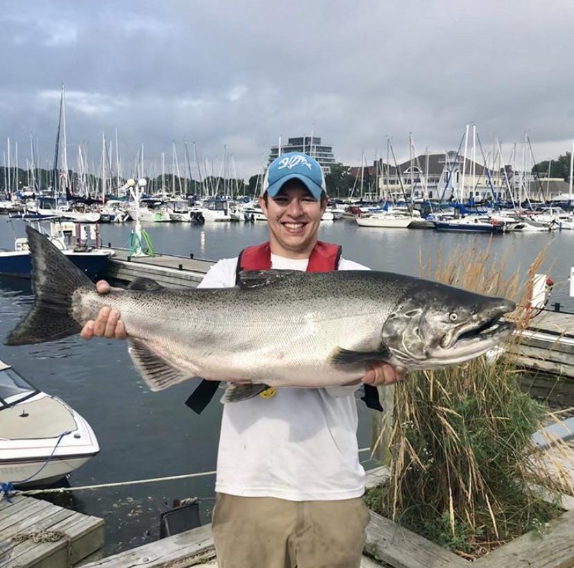 Winner of the Great Lake Ontario salmon derby for 2019 (my brother) r