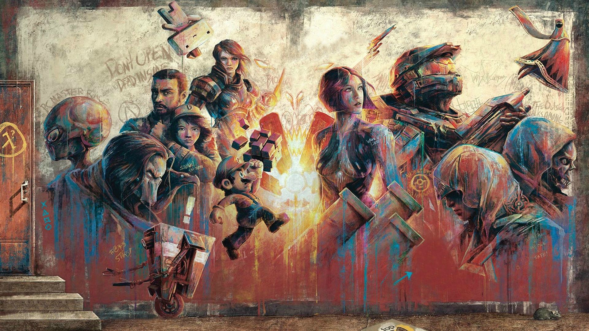 Games Wall Graffiti [1920 x 1080] r/wallpaper
