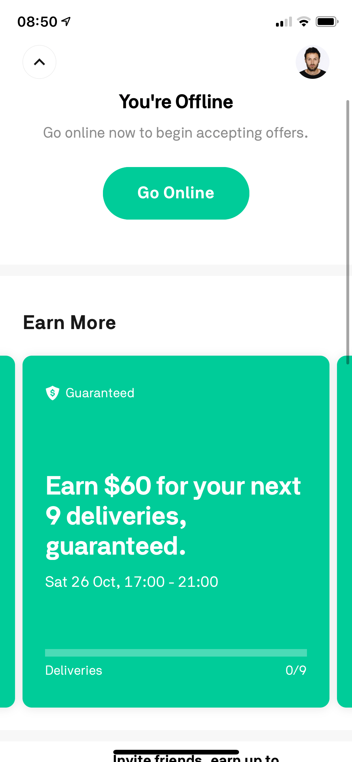Yesterday, and for the first day using postmates, I declined all the