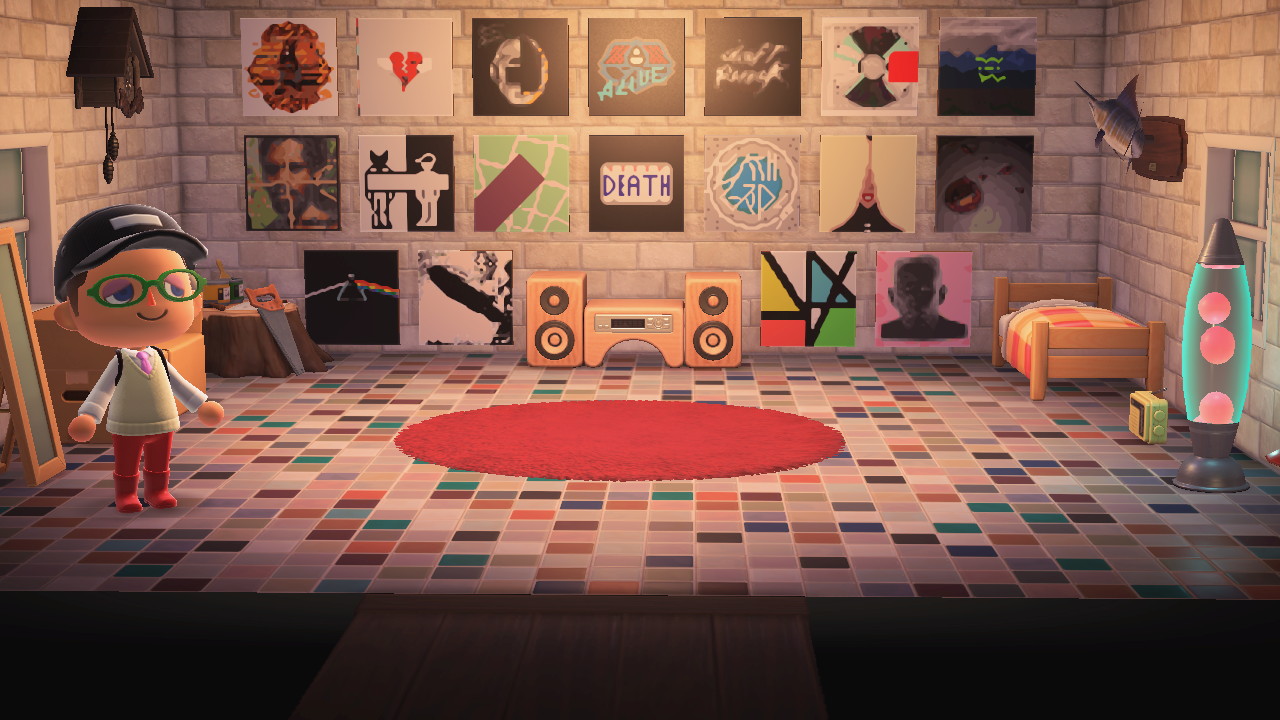 Finally finished my wall in Animal Crossing r/deathgrips