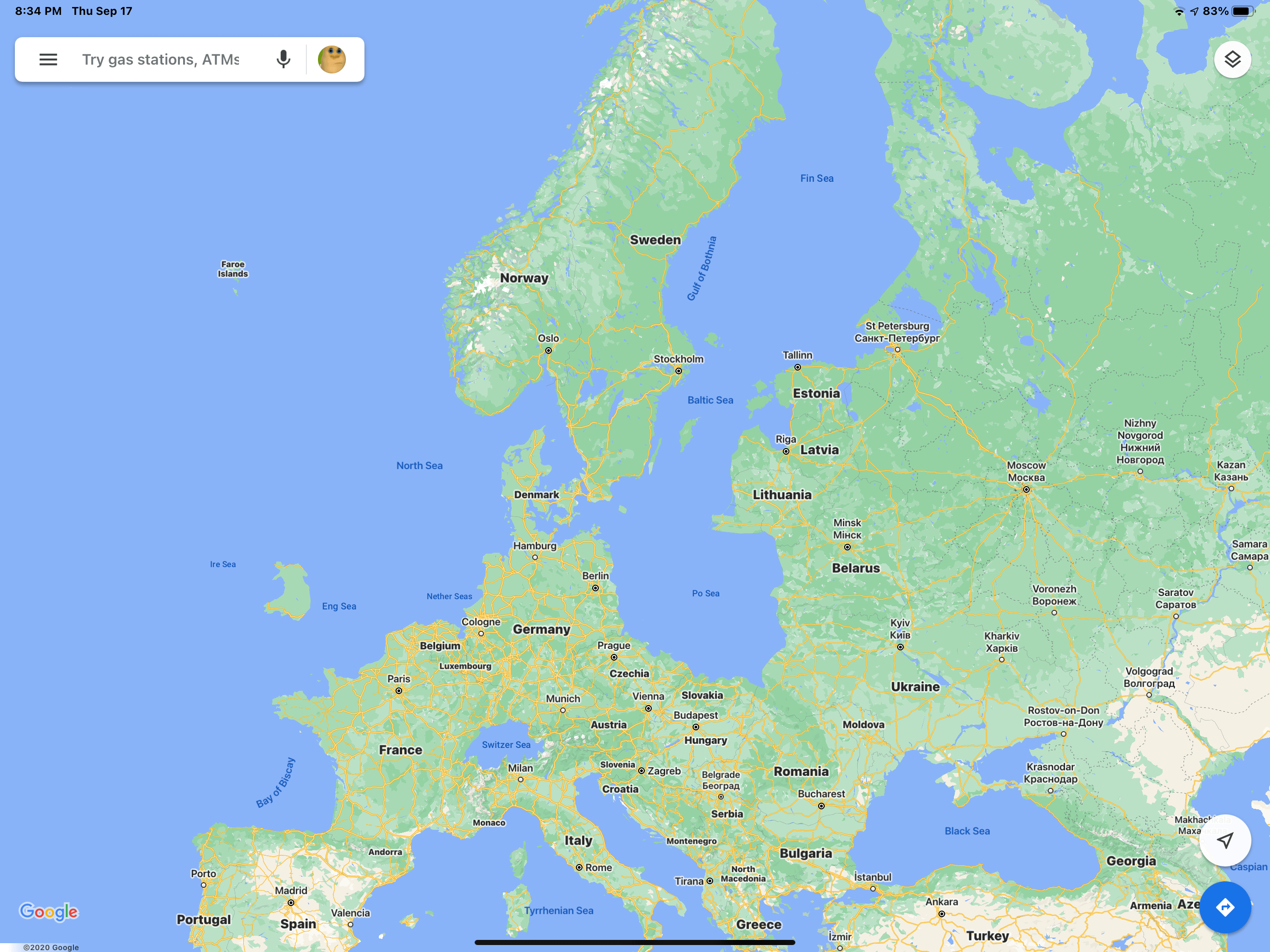 No Land, Just Sea (All countries that end with “Land” replaced with