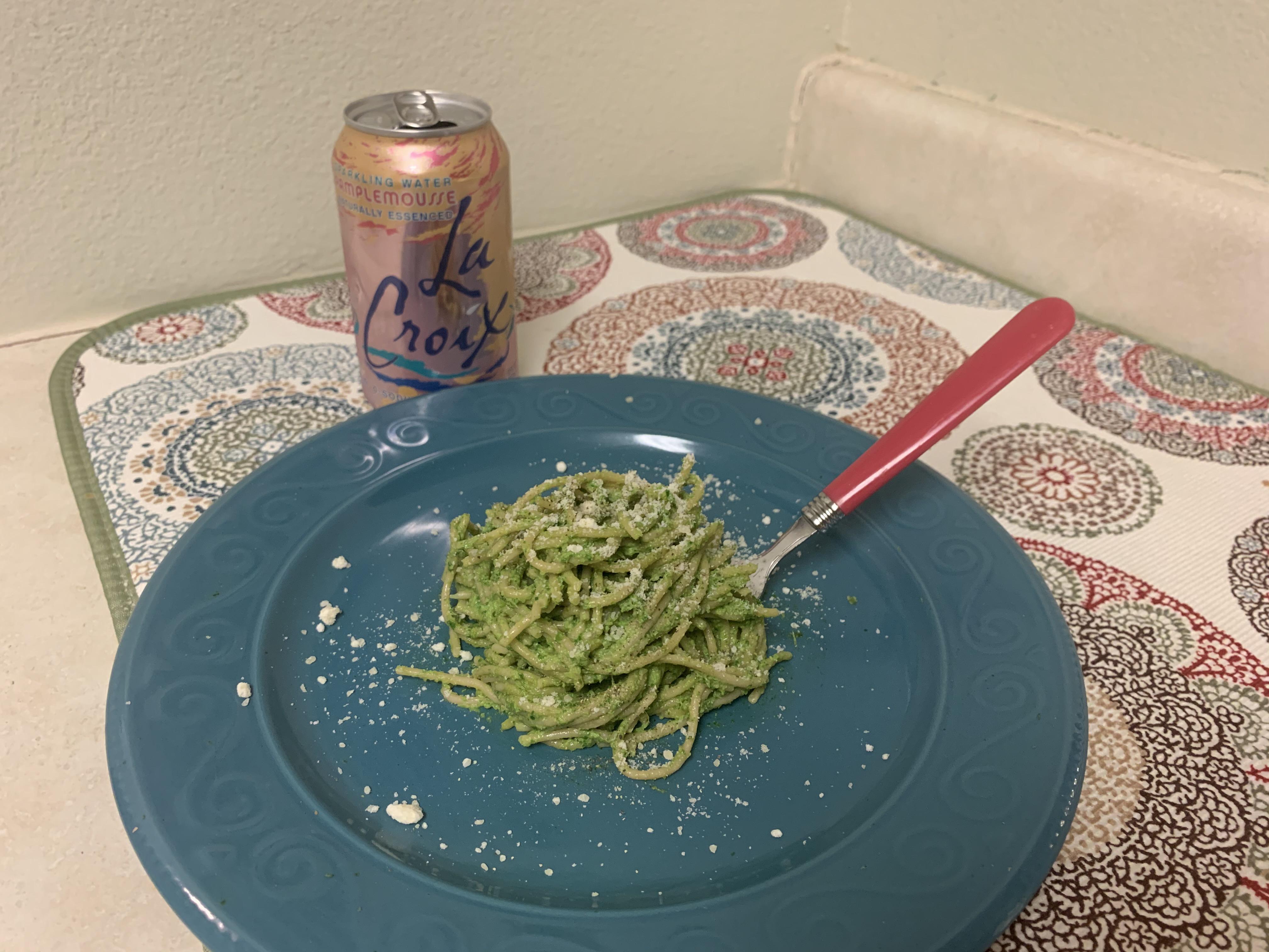 I made Chris’s kale pesto & whole wheat pasta! r/bon_appetit